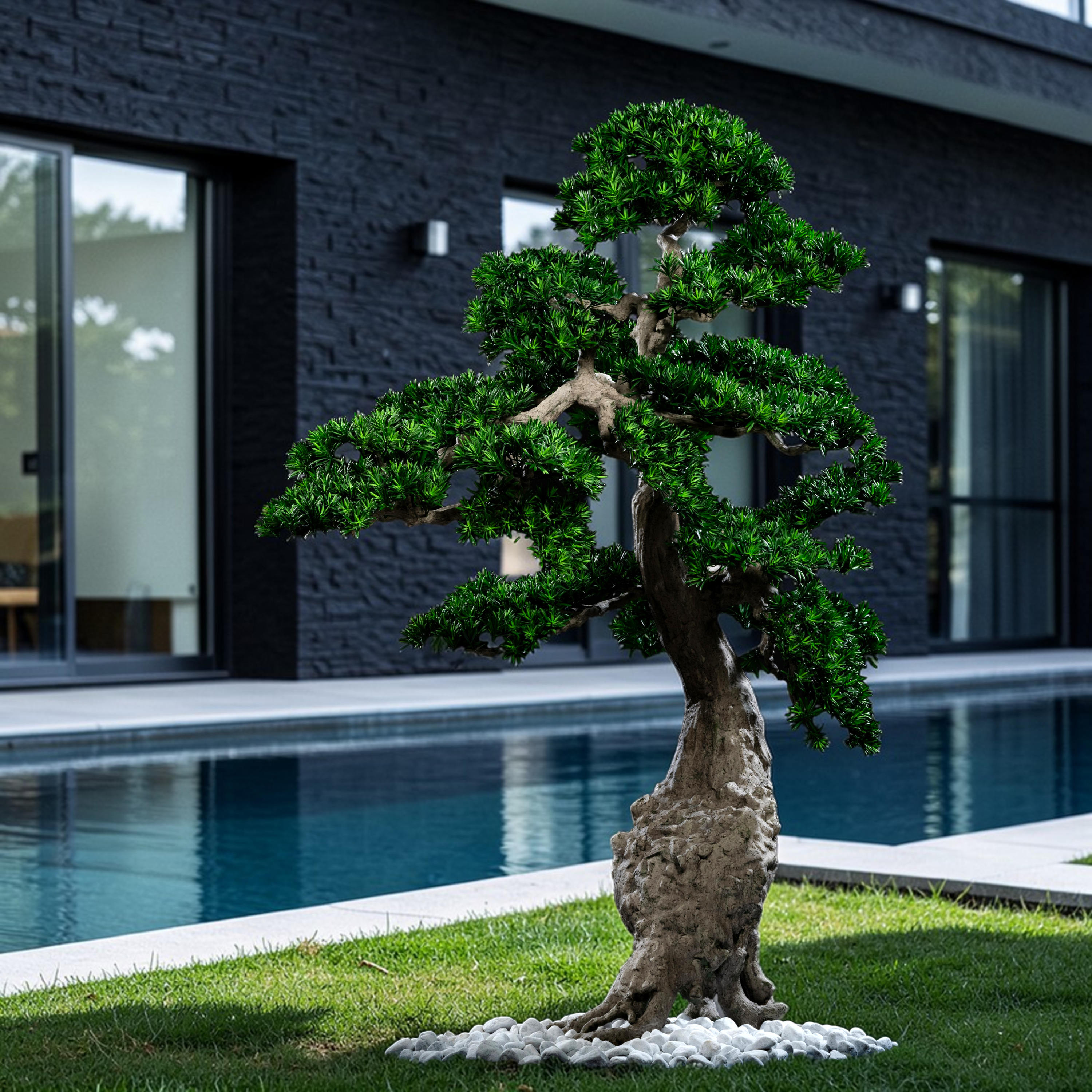 Arbre japonais artificiel Pin nuage 205 cm — déco terrasse, jardin et patio sans entretien