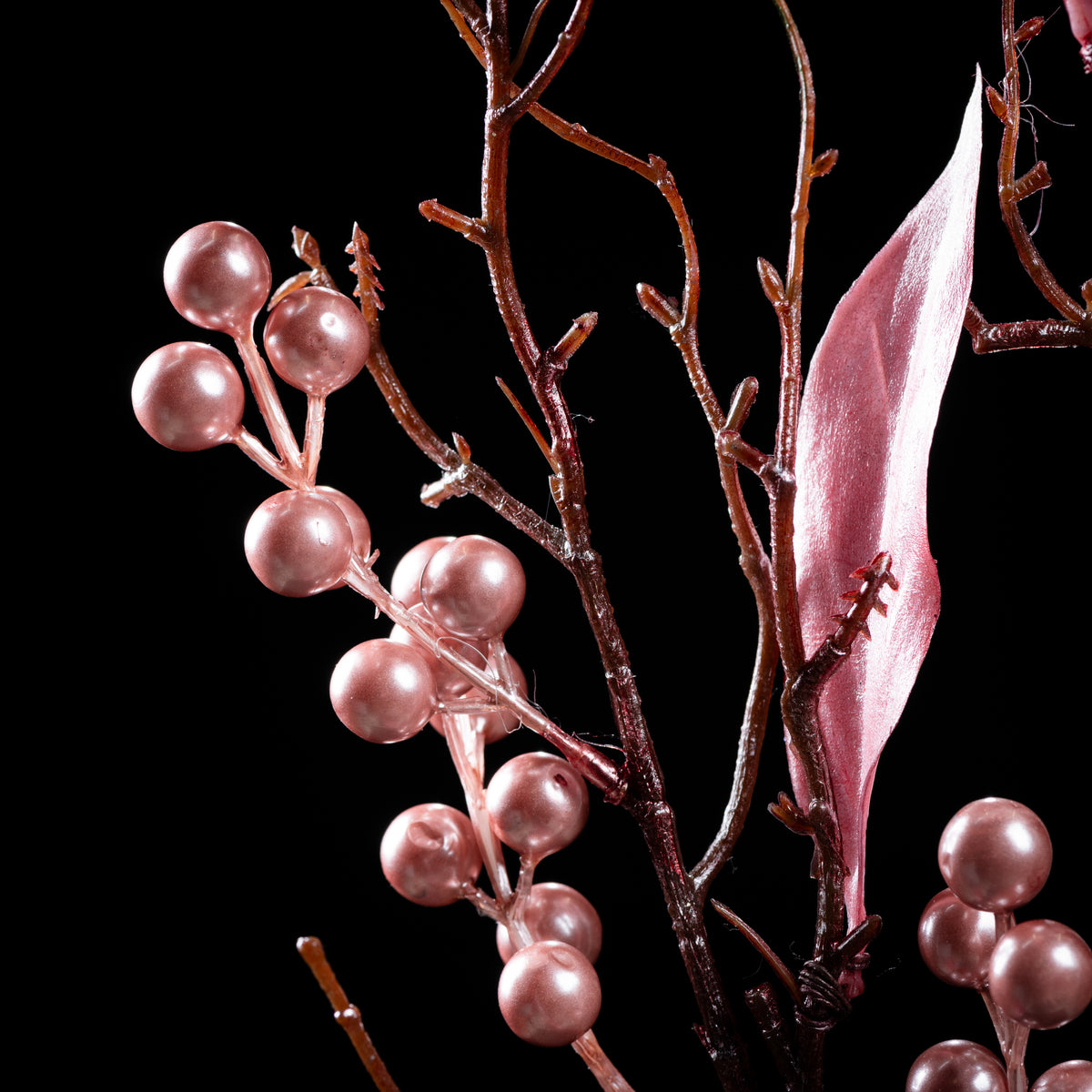 Branche de baies artificielle Branche 85 cm — détail feuillage réaliste, sans entretien