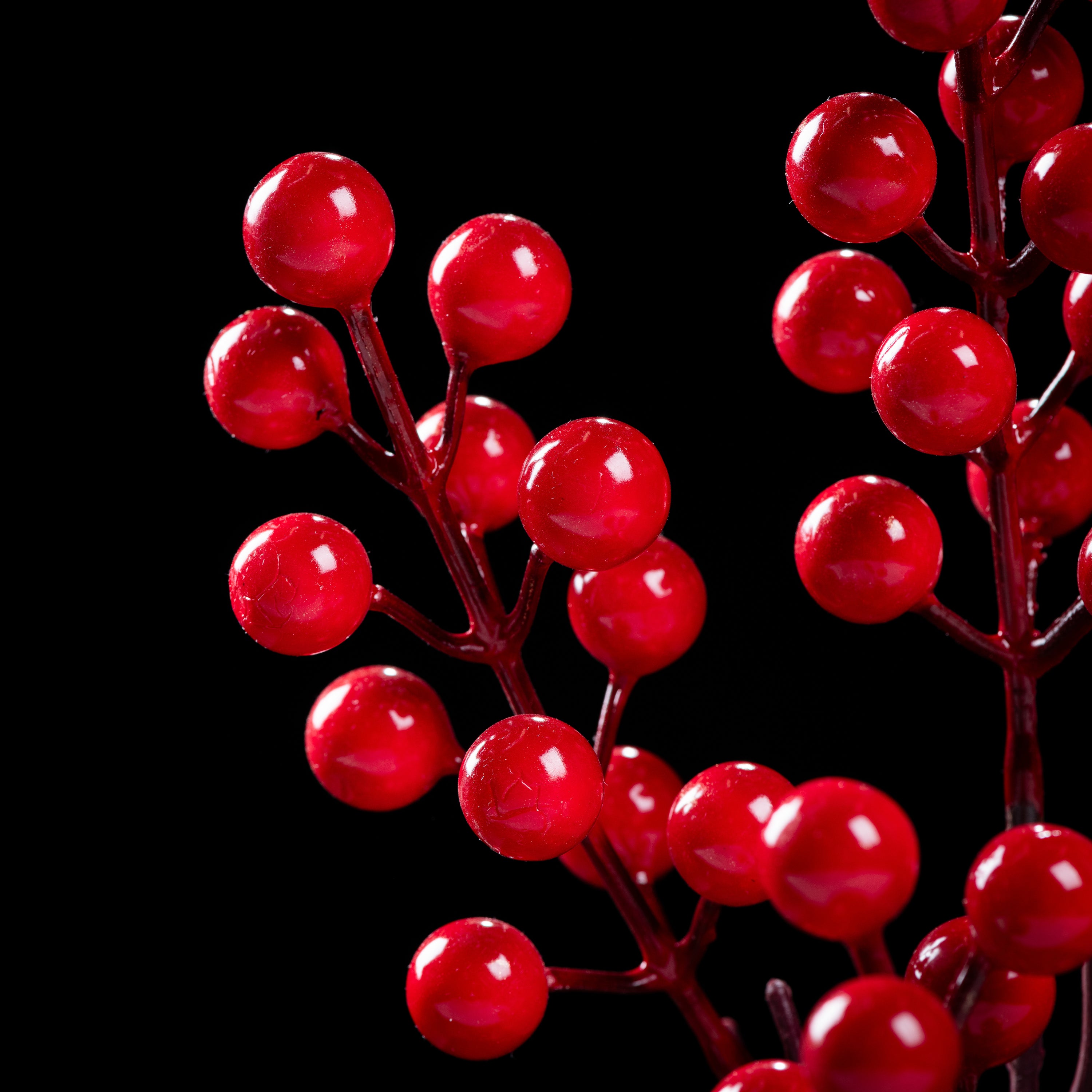 Branche de baies artificielle 45 cm — détail feuillage réaliste, sans entretien