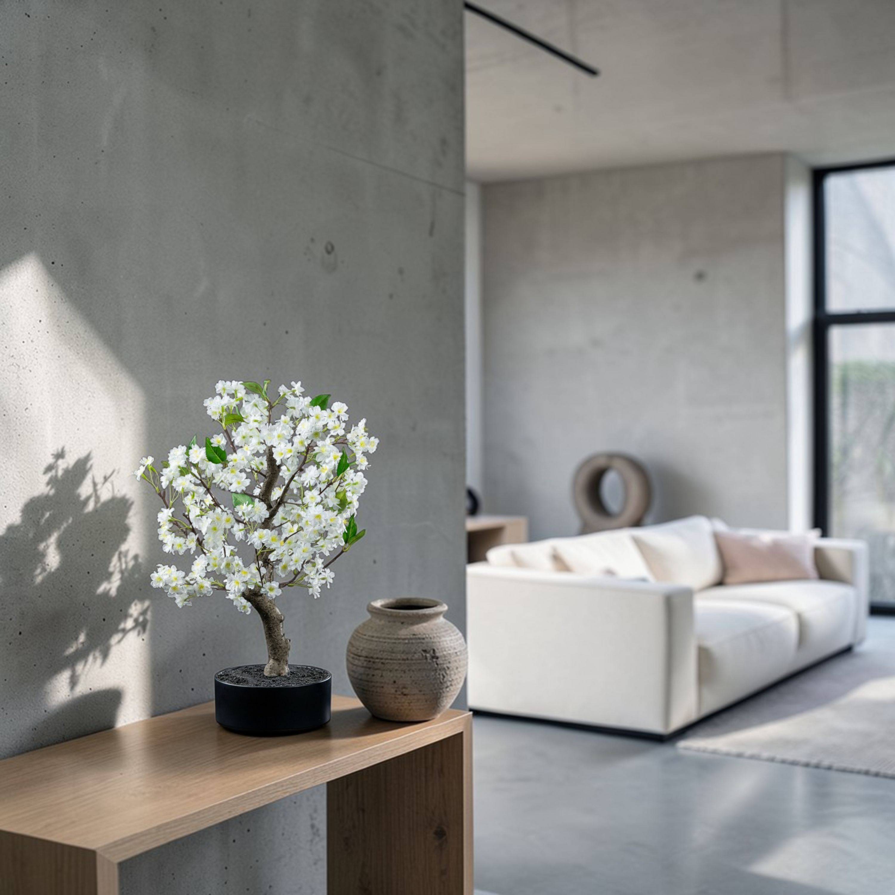 Bonsaï artificiel Cerisier 66 cm Galan GA — déco intérieur réaliste sans entretien