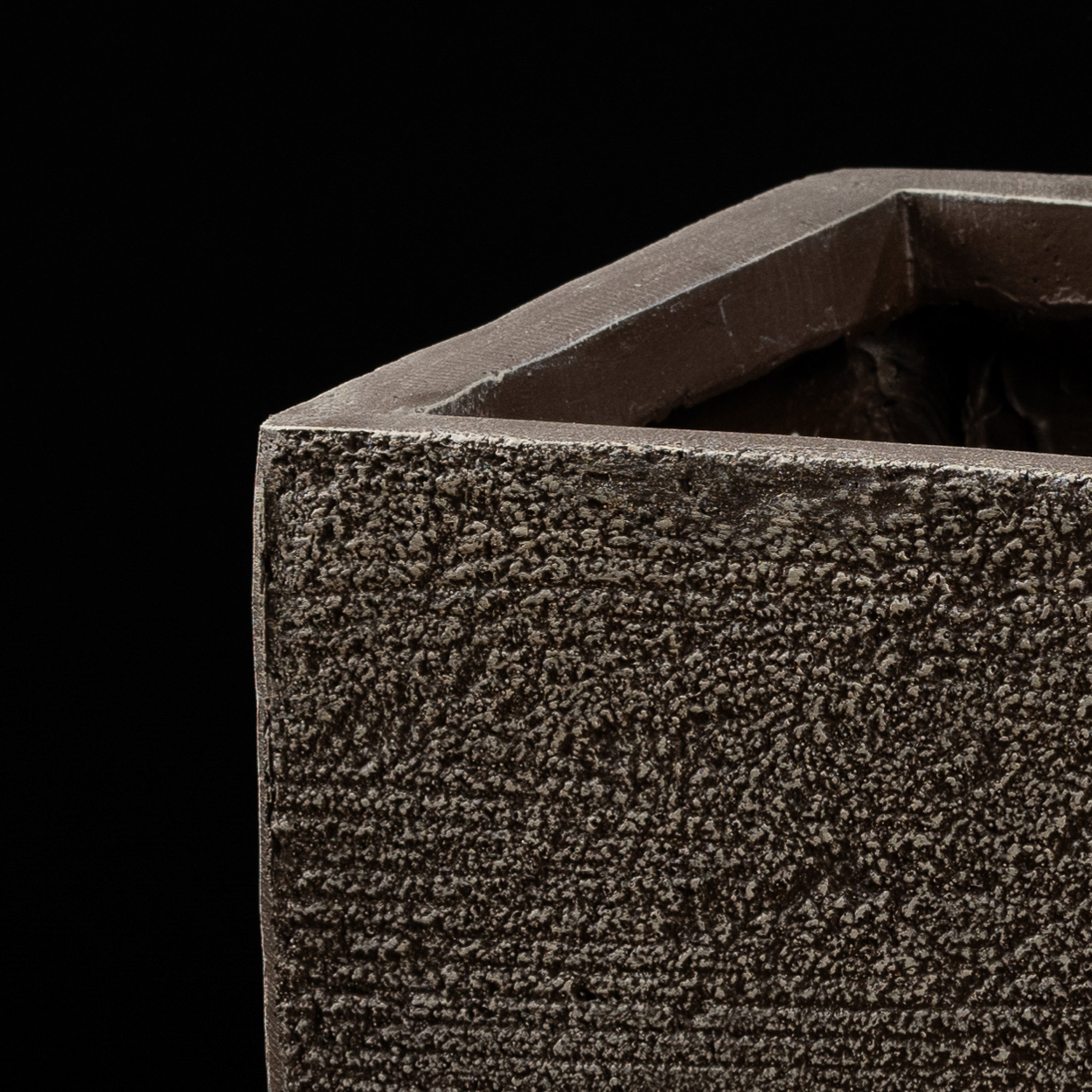 Cache-pot décoratif Bac Carré Quartz 32 cm Galan GA — design contemporain pour plante artificielle