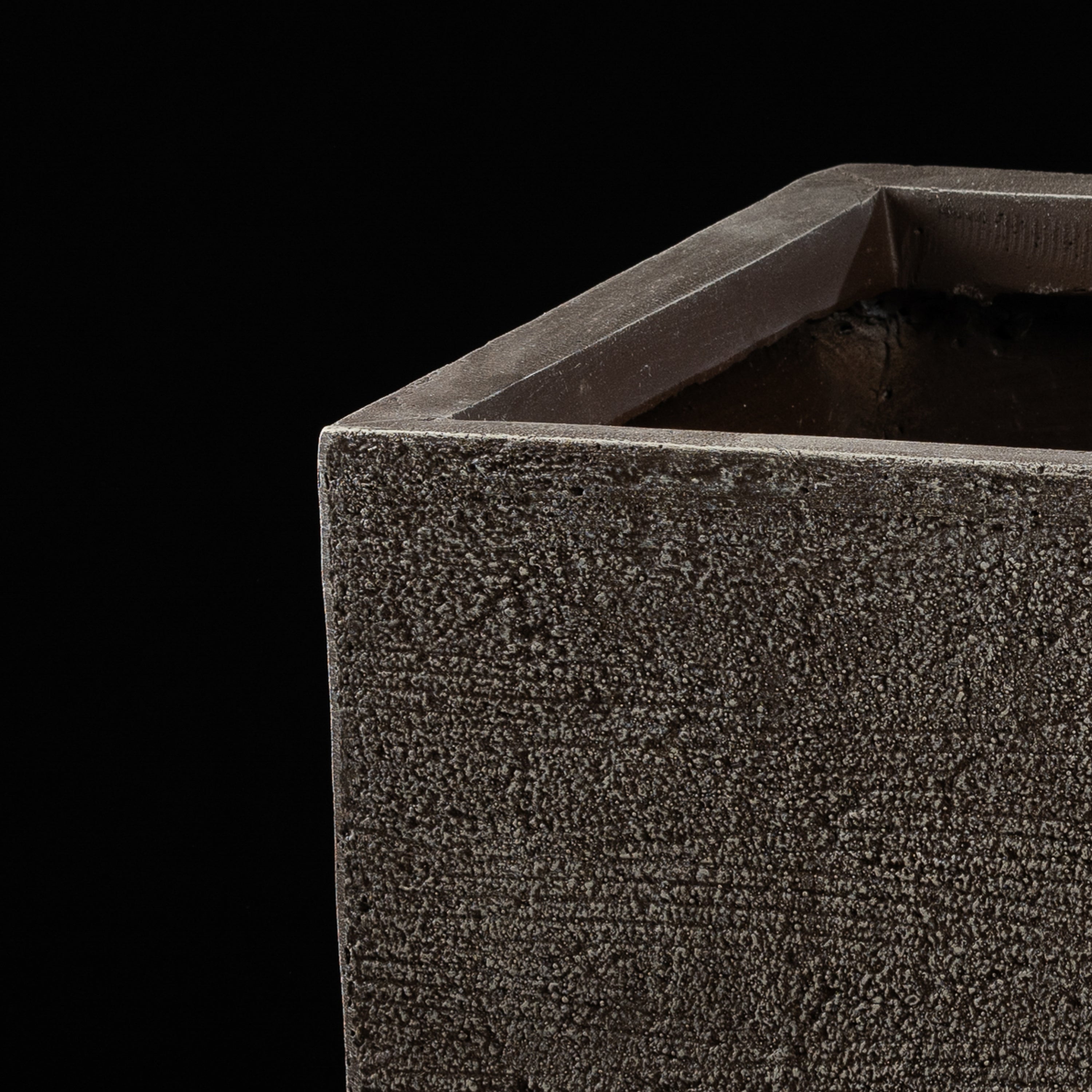 Cache-pot décoratif Bac Carré Quartz 40 cm Galan GA — design contemporain pour plante artificielle