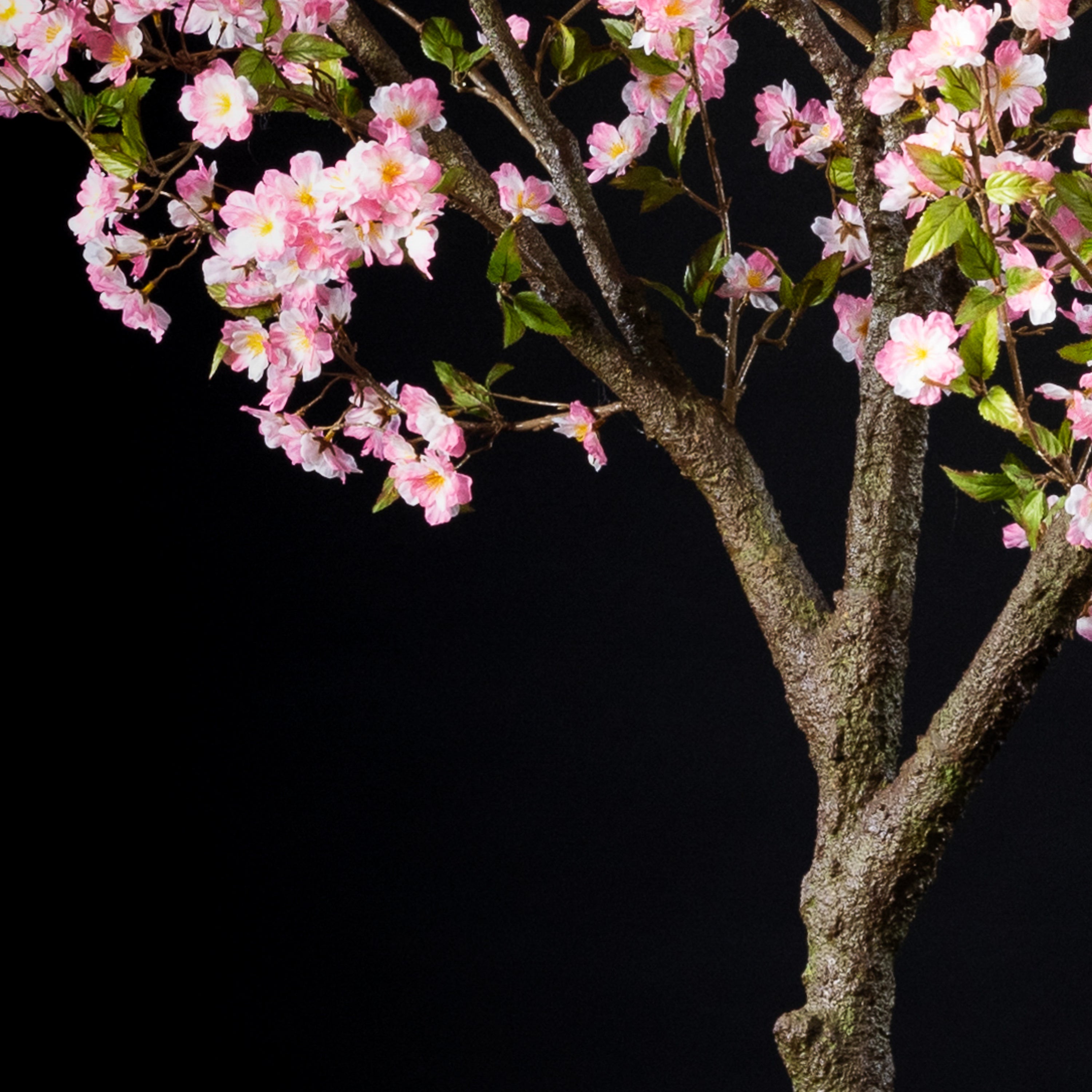 Cerisier du Japon artificiel 210 cm — détail fleurs réaliste, sans entretien