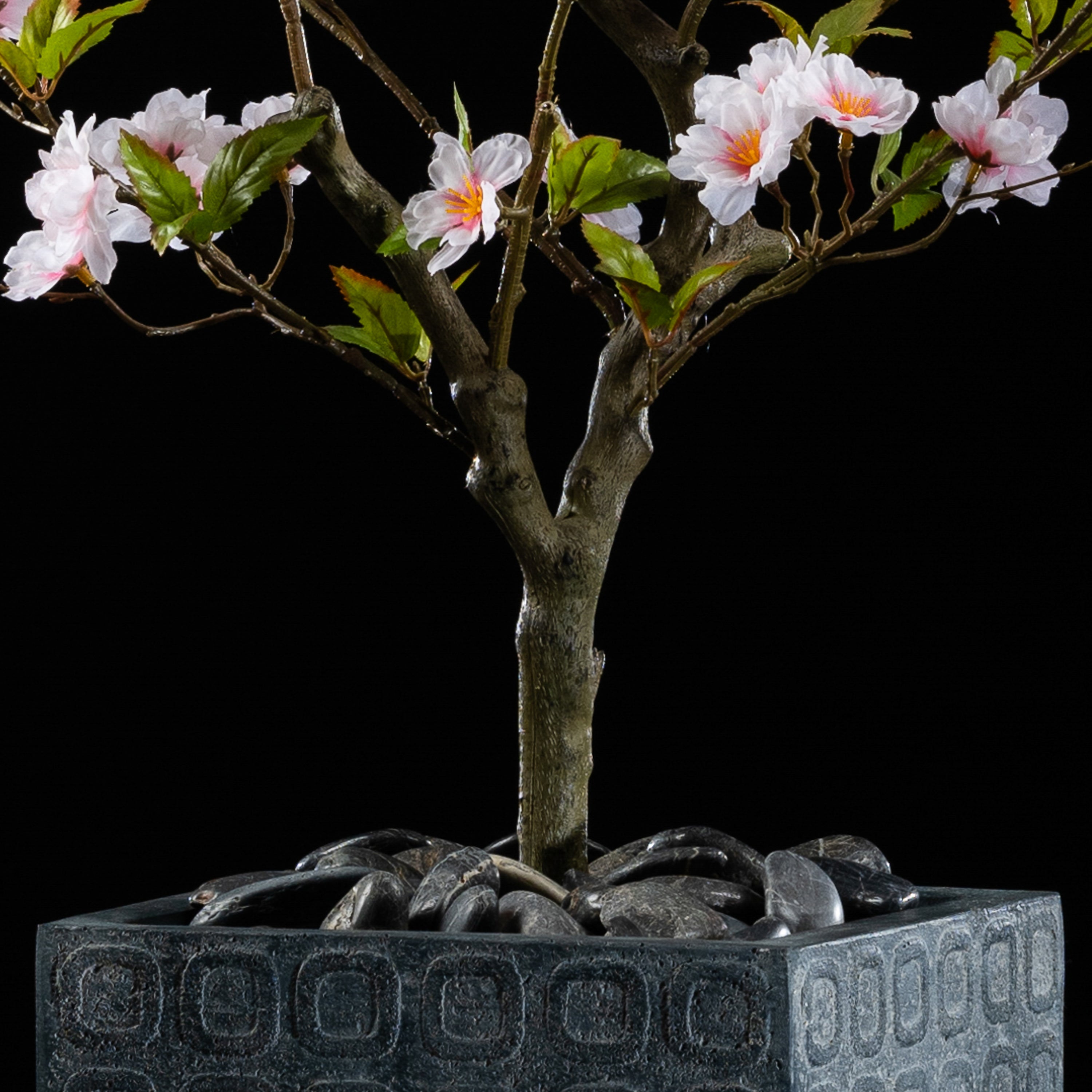 Cerisier du Japon artificiel 90 cm — détail fleurs réaliste, sans entretien