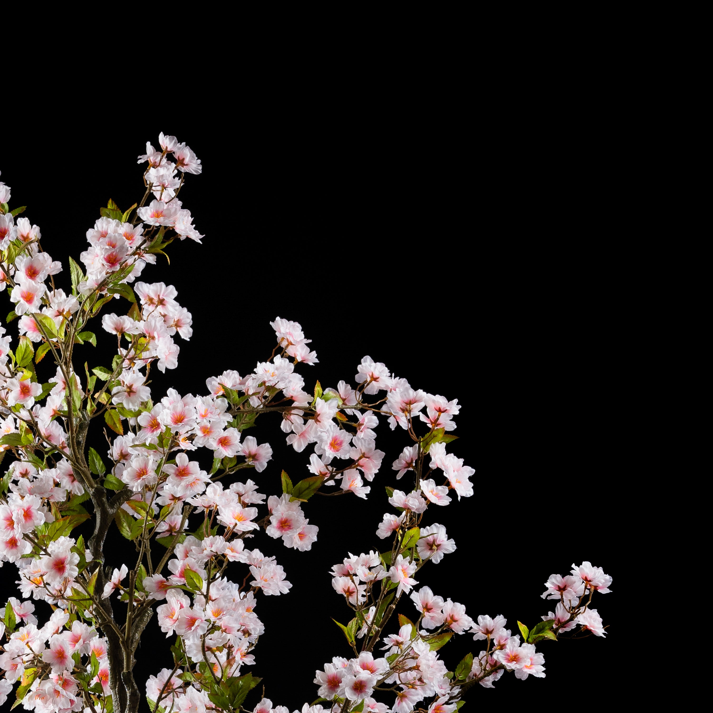 Cerisier du Japon artificiel 190 cm — détail fleurs réaliste, sans entretien