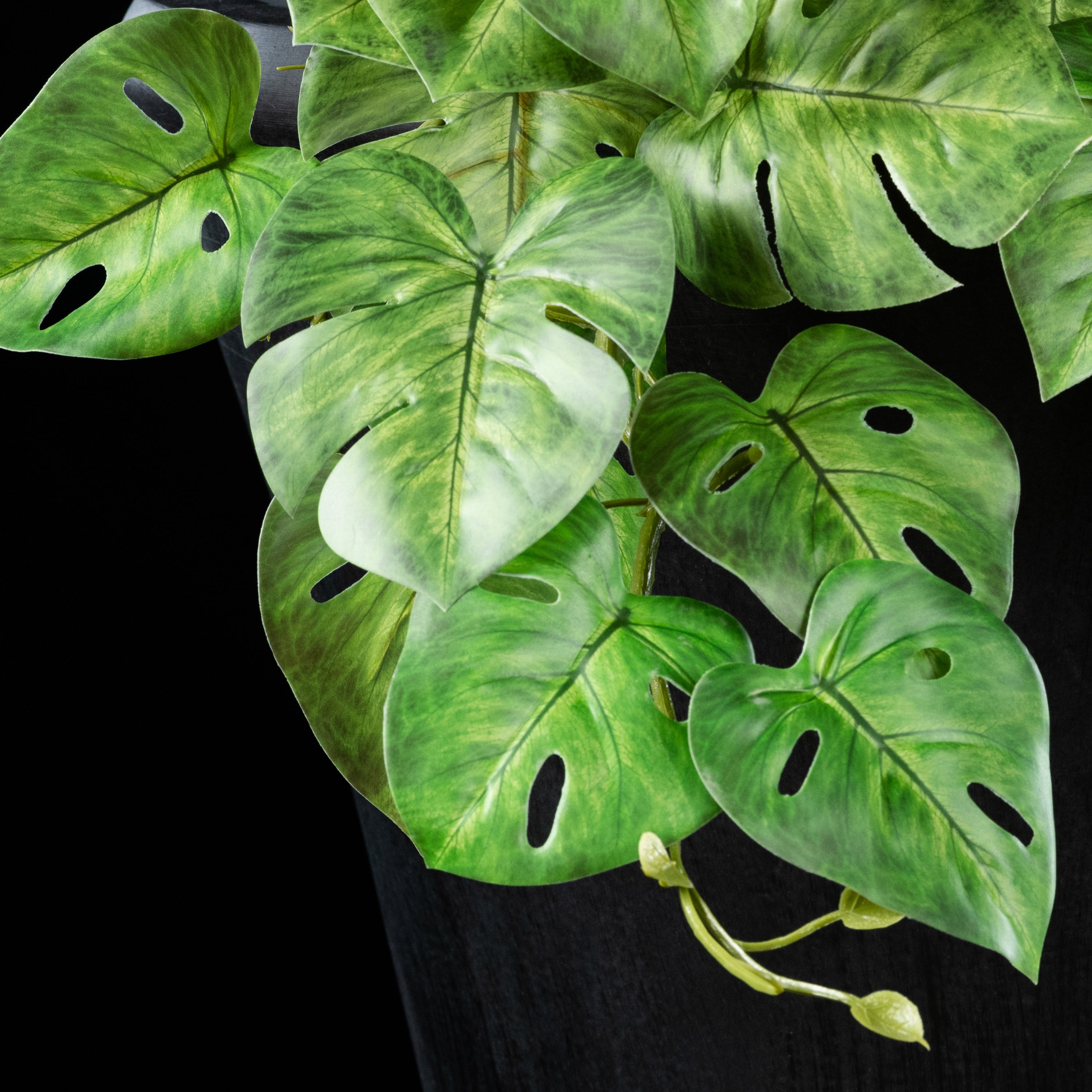 Feuillage retombant artificiel Philodendron 22 cm Galan GA — détail feuillage réaliste, sans entretien