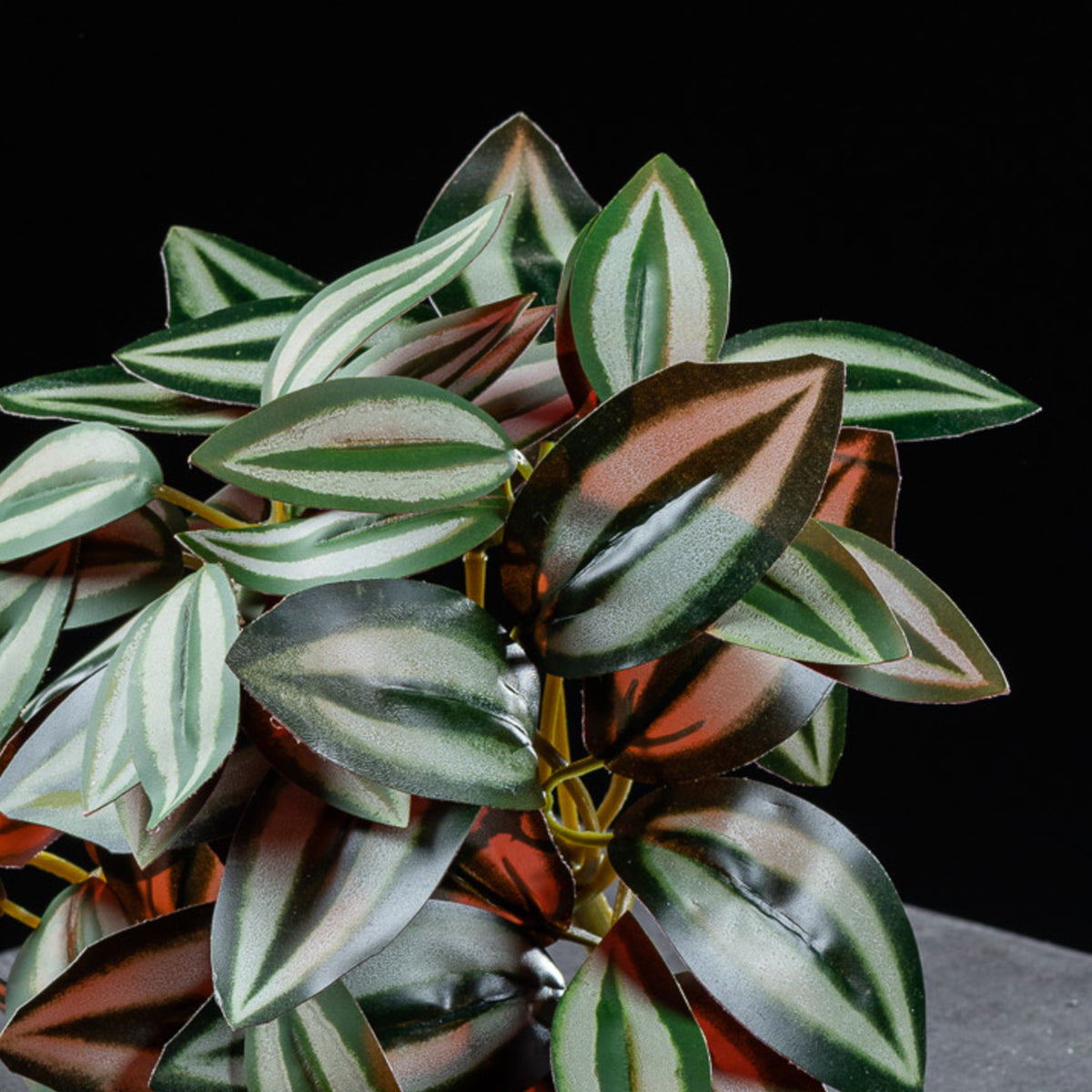 Feuillage retombant artificiel Zebrina 18 cm Galan GA — détail feuillage réaliste, sans entretien
