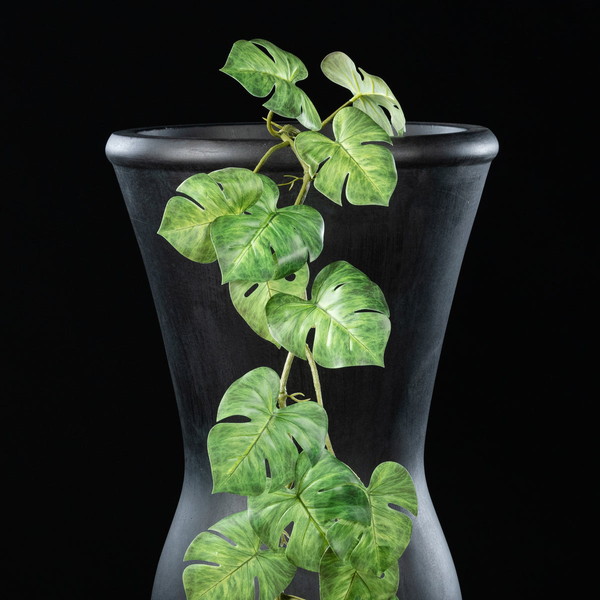 Guirlande végétale artificielle Philodendron 119 cm Galan GA — détail feuillage réaliste