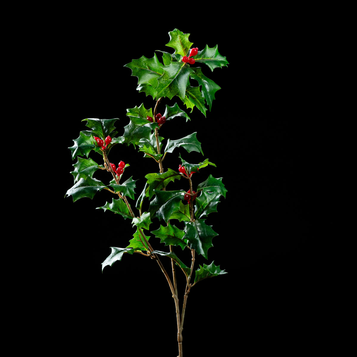 Branche de houx artificielle Natura 70 cm Galan GA — déco intérieur réaliste sans entretien