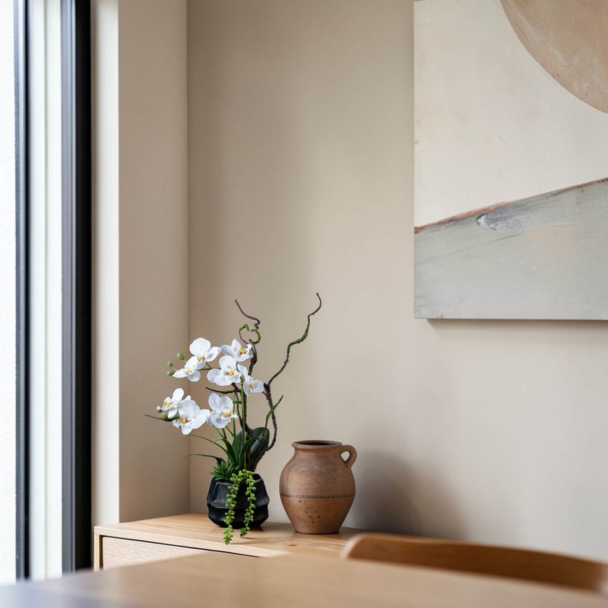 Orchidée artificielle Phalaénopsis Amabilis 46 cm Galan GA — déco intérieur réaliste sans entretien