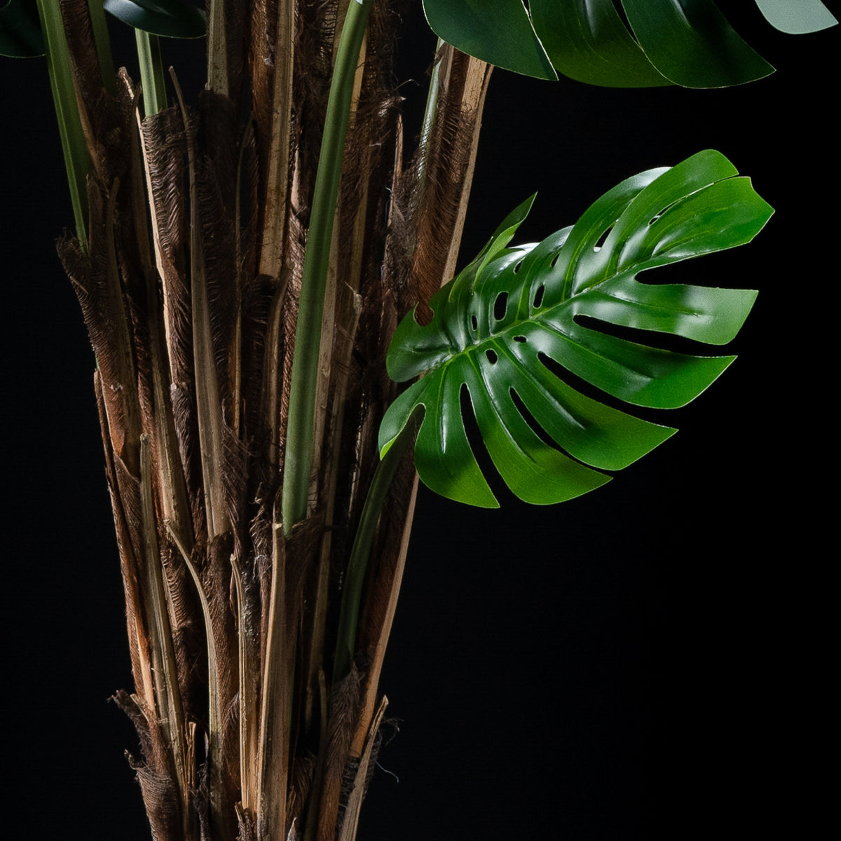 Plante artificielle Philodendron Monstera 150 cm — détail feuillage réaliste, sans entretien