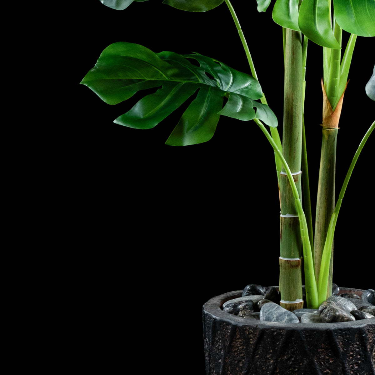 Cache-pot décoratif Plante Tropicale Philodendron 110 cm Galan GA — design contemporain pour plante artificielle