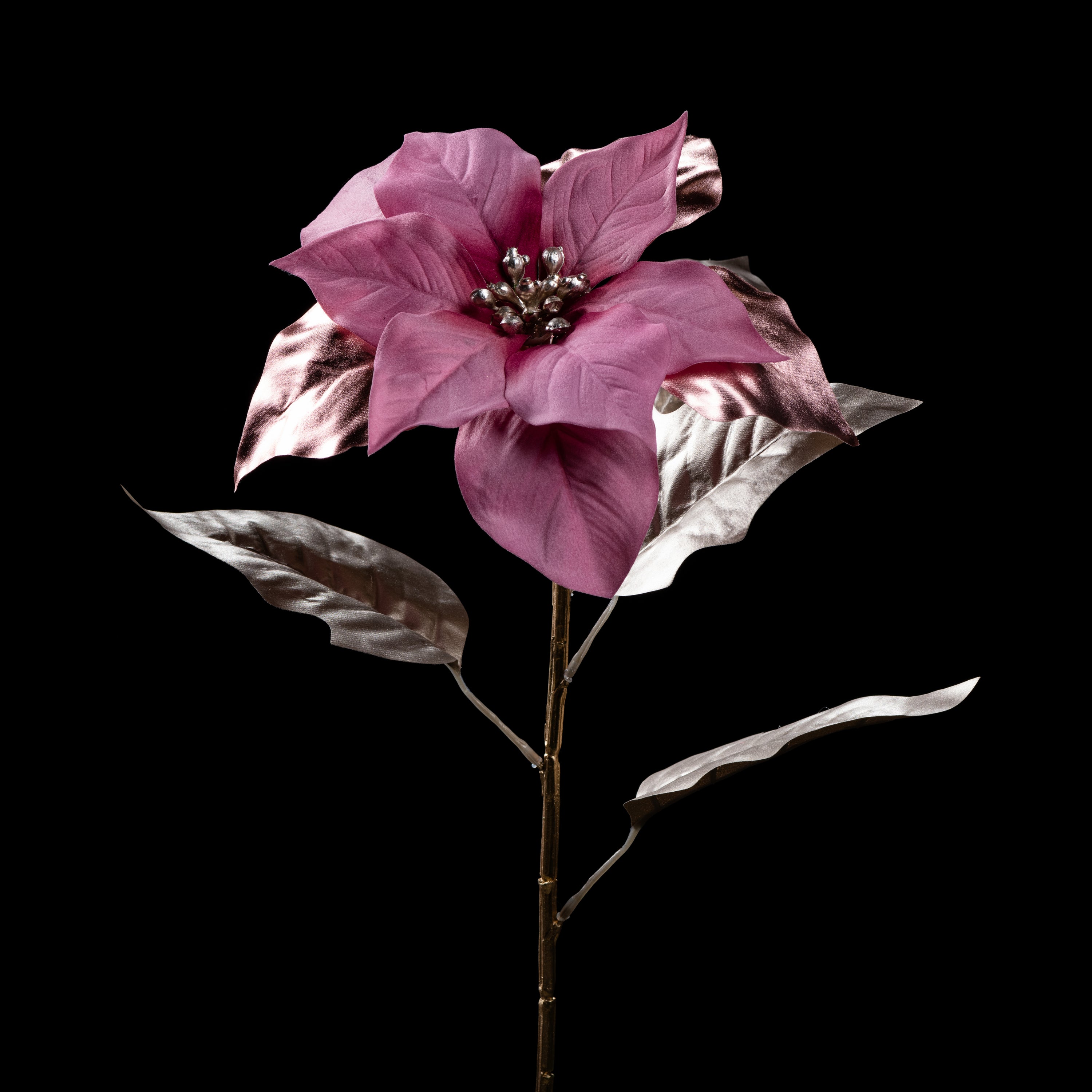 Poinsettia artificiel Velours 80 cm Galan GA — déco intérieur réaliste sans entretien