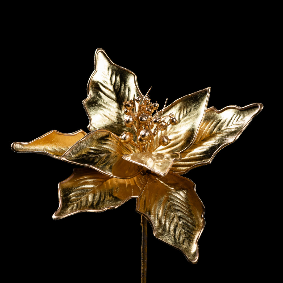 Poinsettia artificiel Velours Galan GA — vue alternative, plante d&