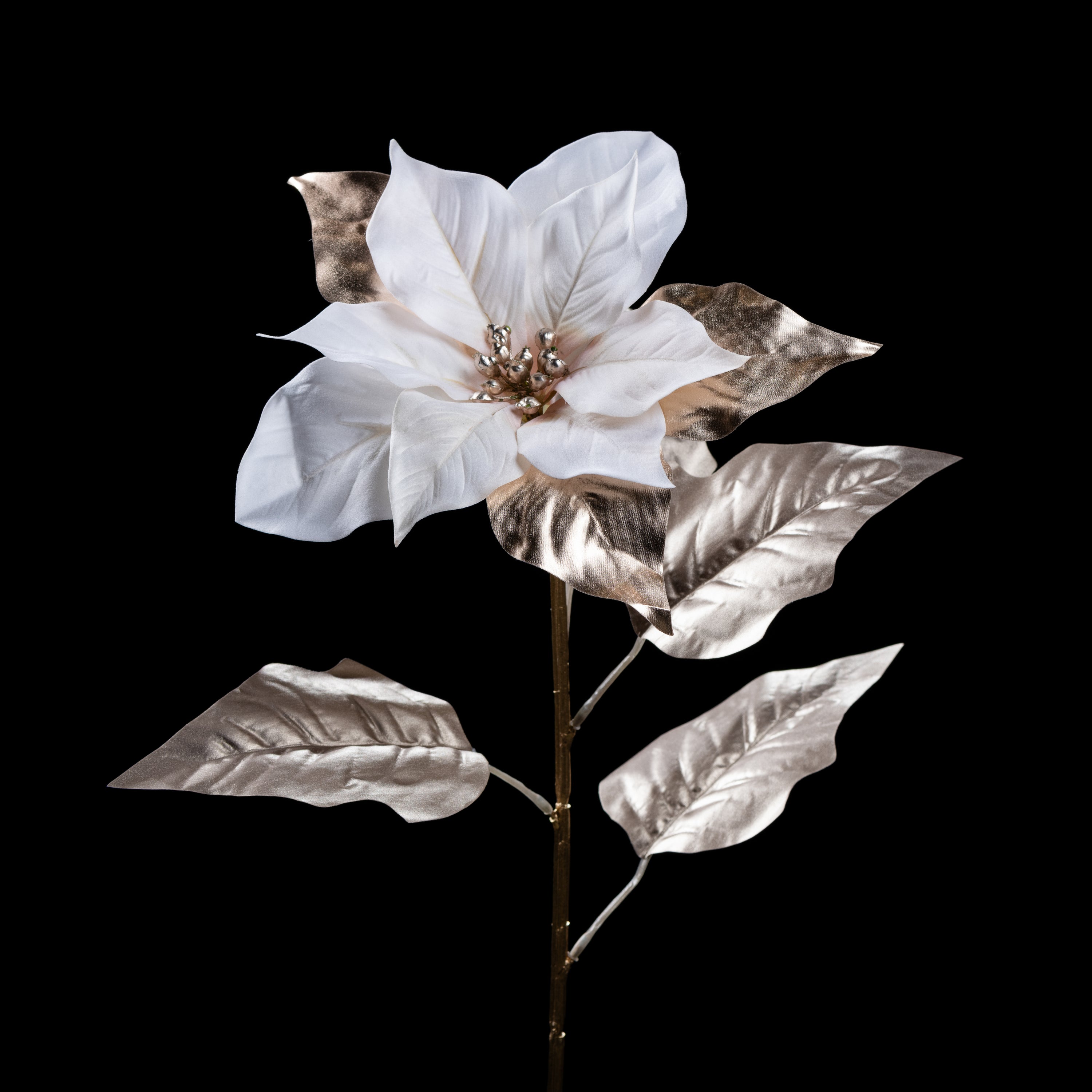 Poinsettia artificiel Velours 80 cm Galan GA — vue alternative, plante d&