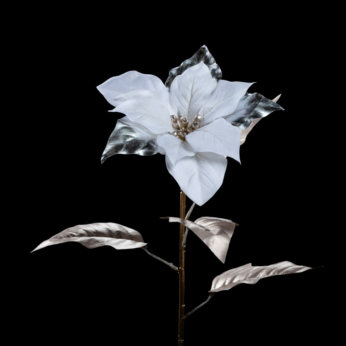 Poinsettia artificiel Velours 80 cm — vue alternative, plante d&
