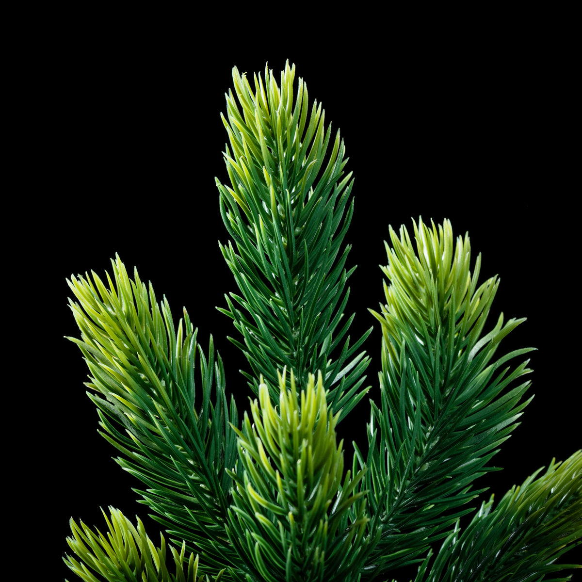 Branche de sapin artificielle 64 cm, gros plan sur les aiguilles vertes aux pointes claires
