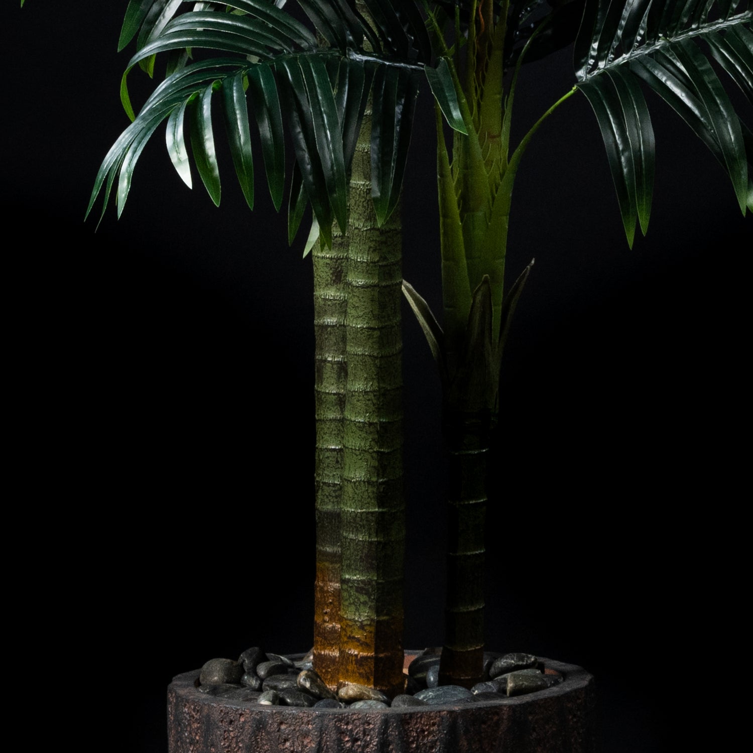 Palmier artificiel Areca Catechu 250 cm — gros plan, qualité premium réaliste