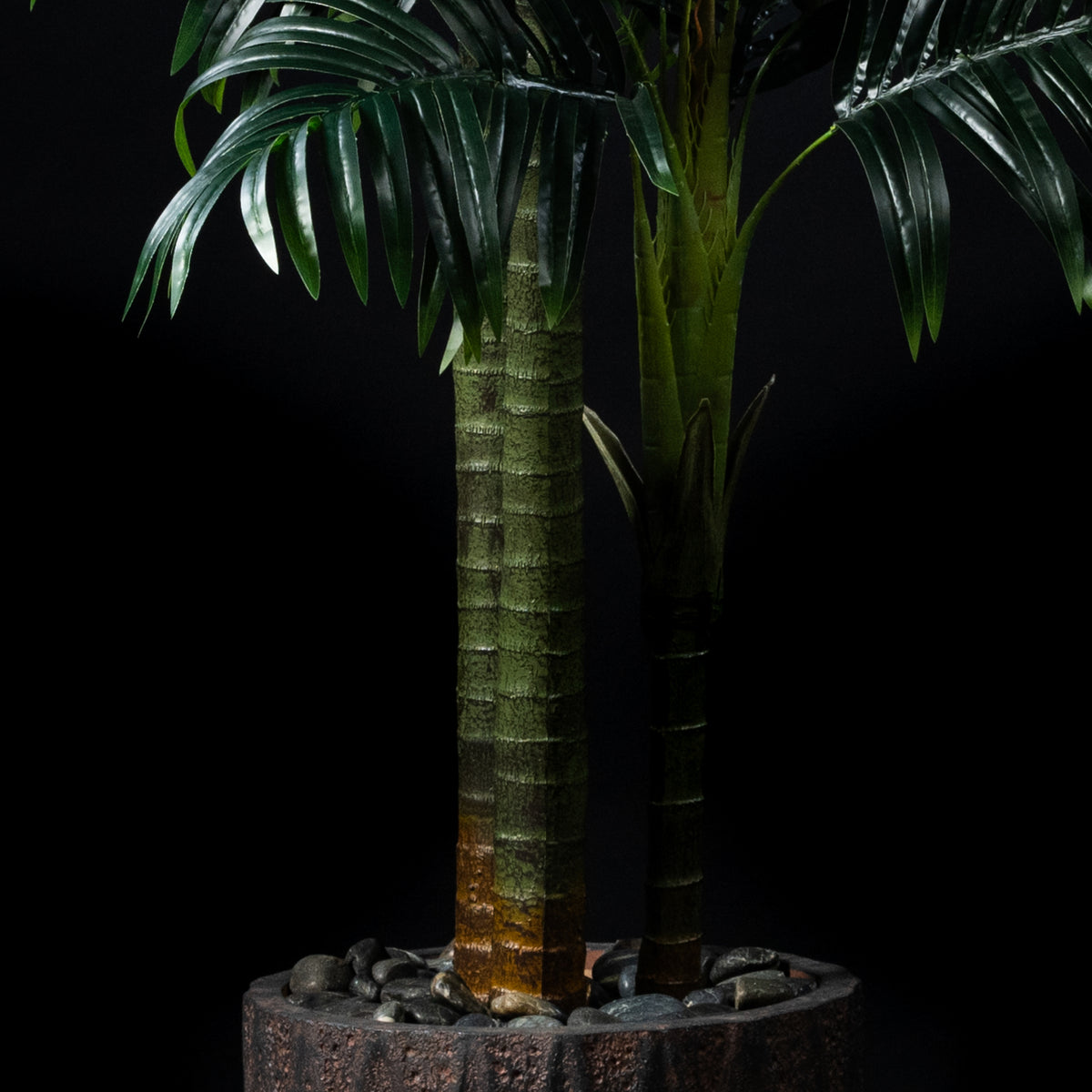 Palmier artificiel Areca Catechu 250 cm — gros plan, qualité premium réaliste