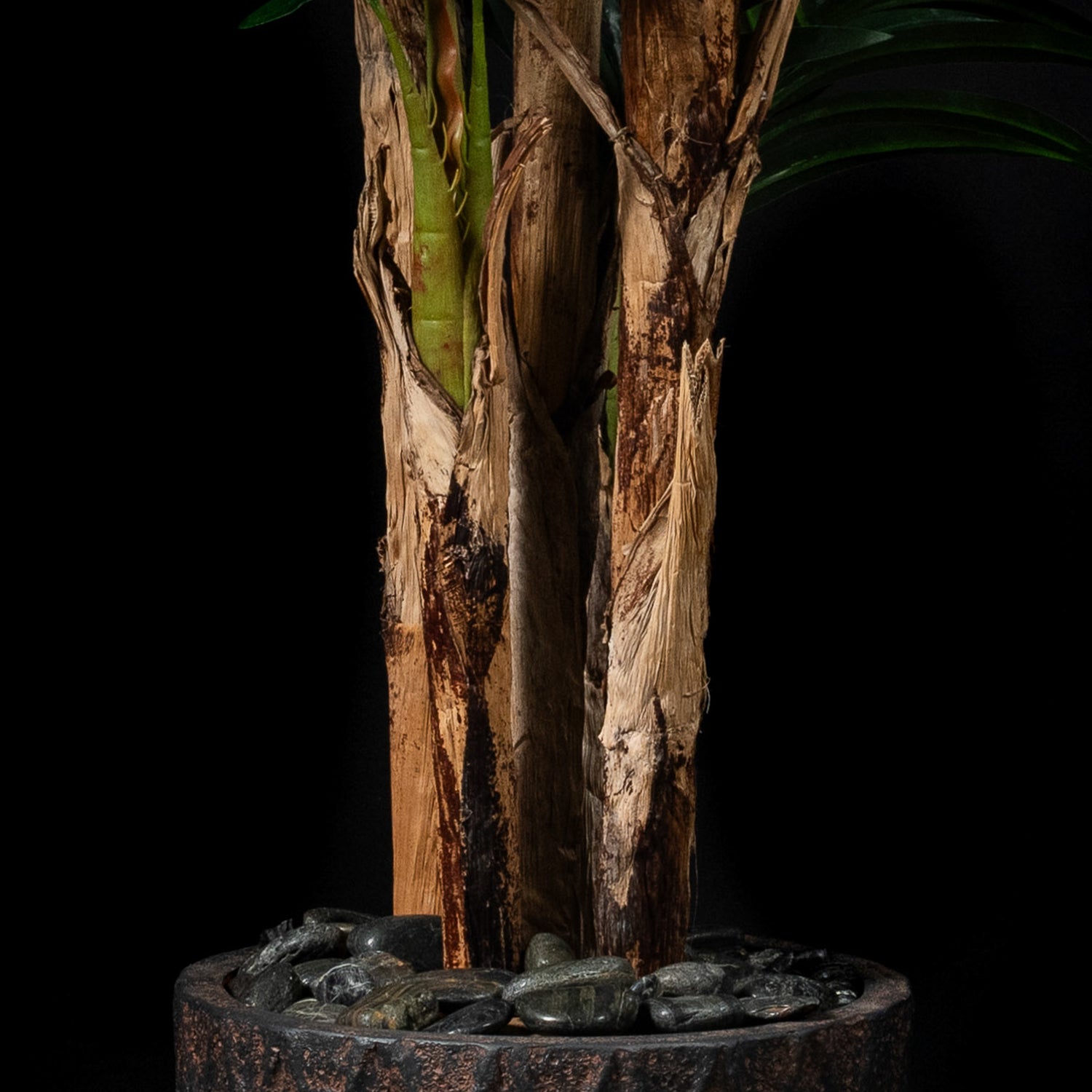 Palmier artificiel Areca Concinna 170 cm — détail feuillage réaliste, sans entretien