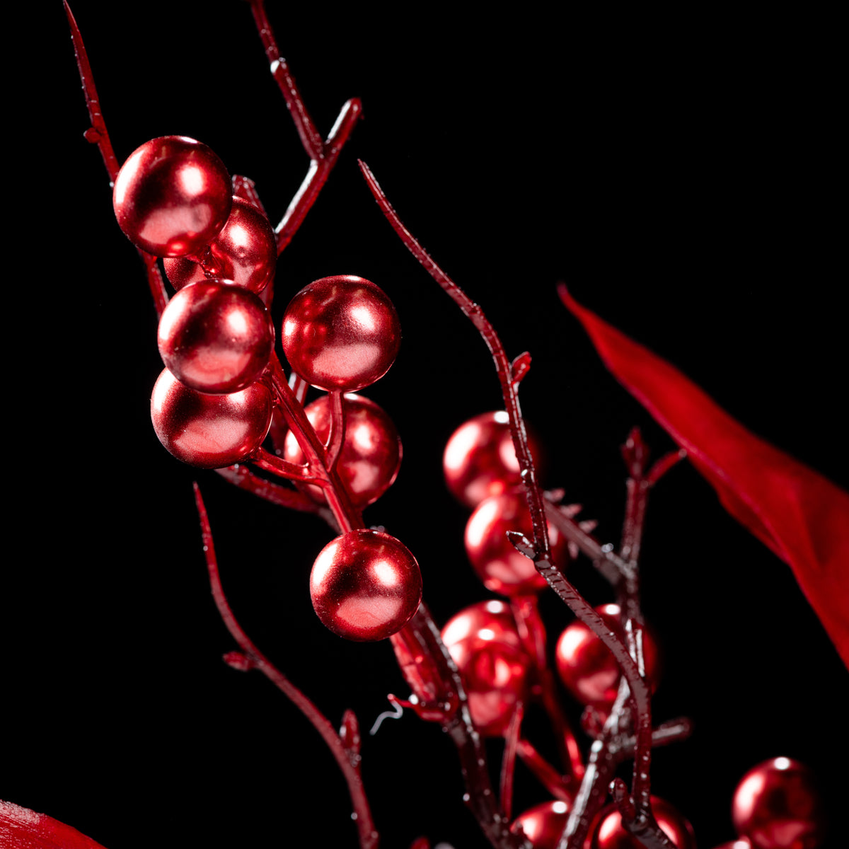 Branche de baies artificielle Branche 85 cm — détail feuillage réaliste, sans entretien