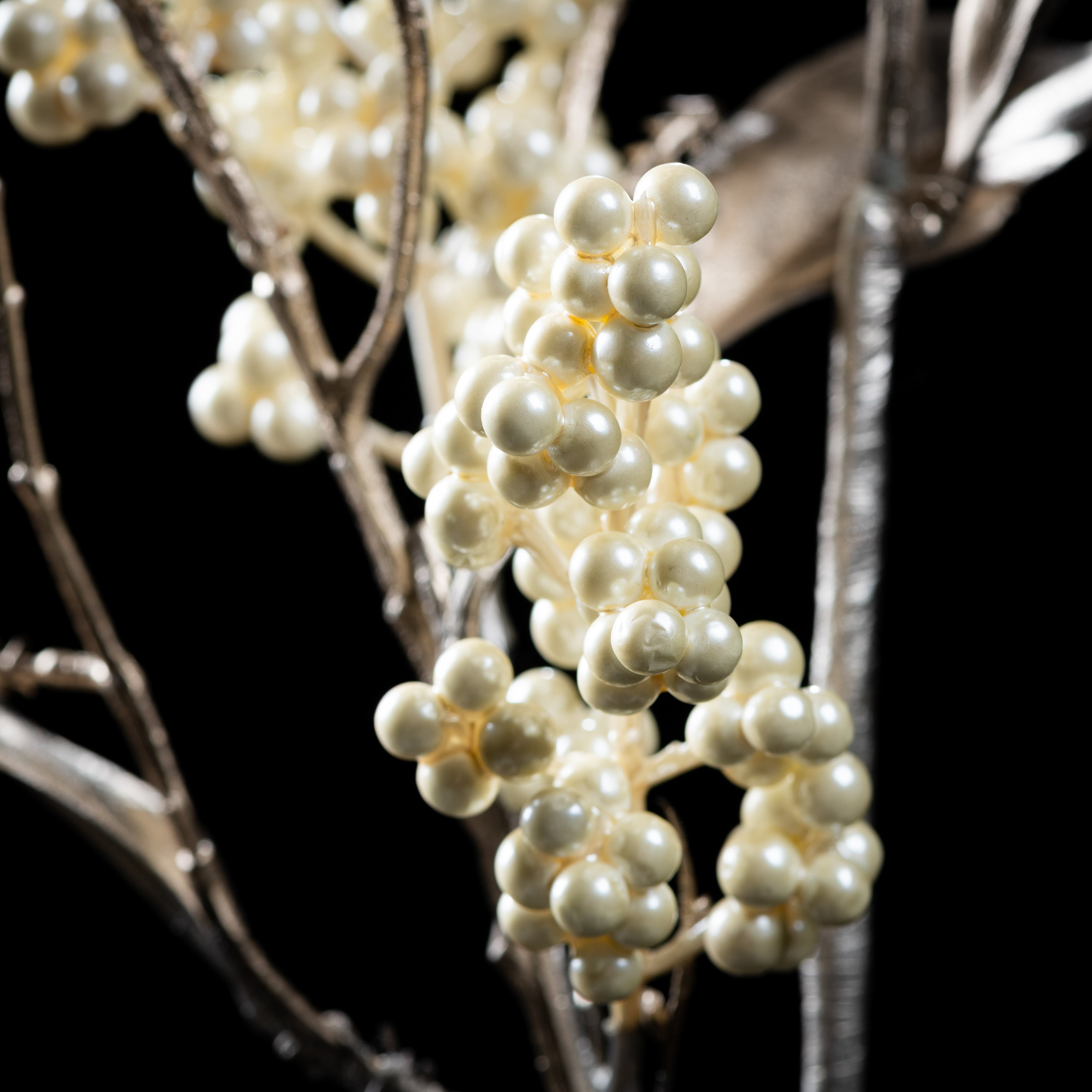 Branche de baies artificielle Mini 85 cm — détail feuillage réaliste, sans entretien