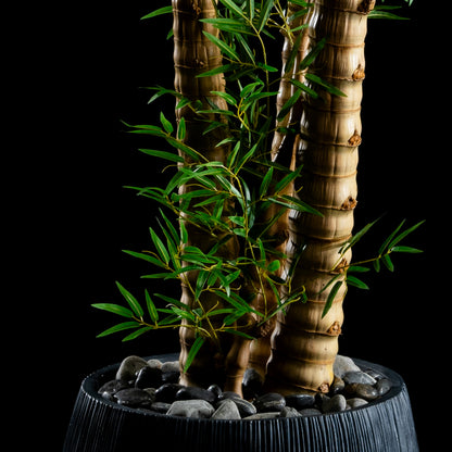 Bambou Verrucosa — vue de face, détail feuillage du plante artificielle réaliste