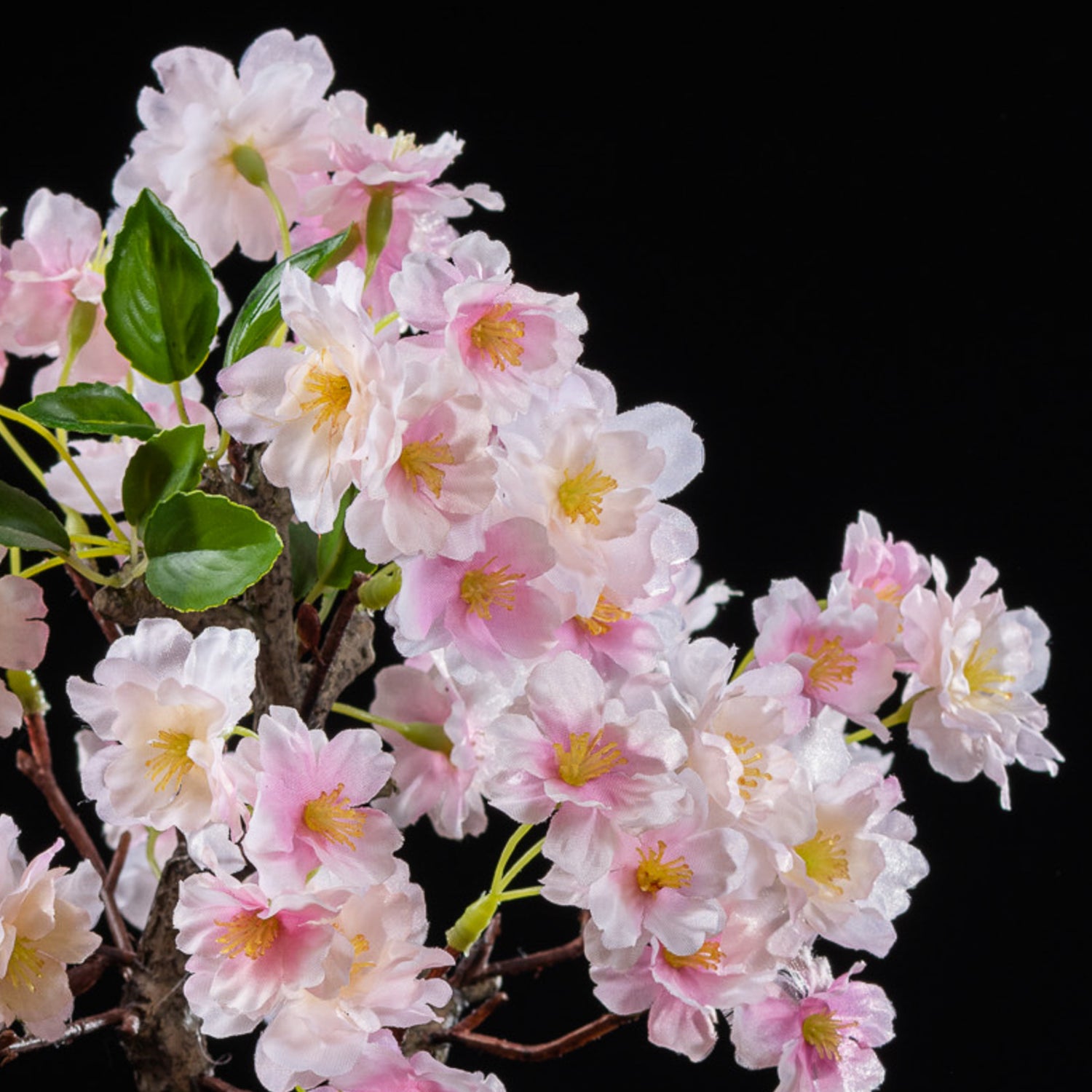 Bonsaï artificiel Cerisier 30 cm — détail fleurs réaliste, sans entretien