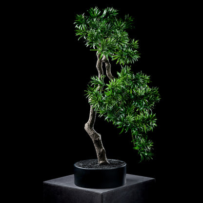 Bonsaï artificiel Podocarpus 66 cm Galan GA — déco intérieur réaliste sans entretien