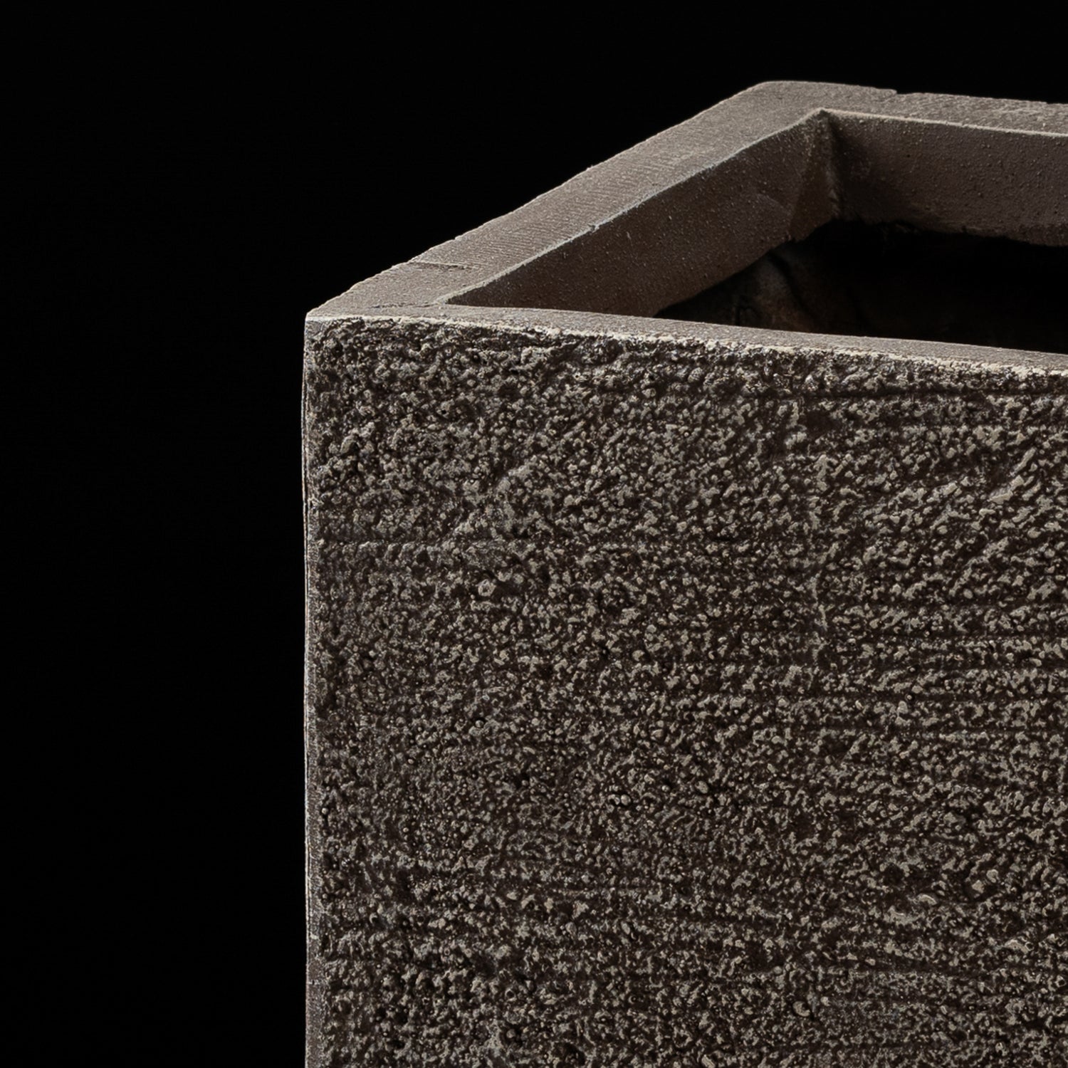 Cache-pot décoratif Bac Carré Quartz 25.5 cm Galan GA — design contemporain pour plante artificielle