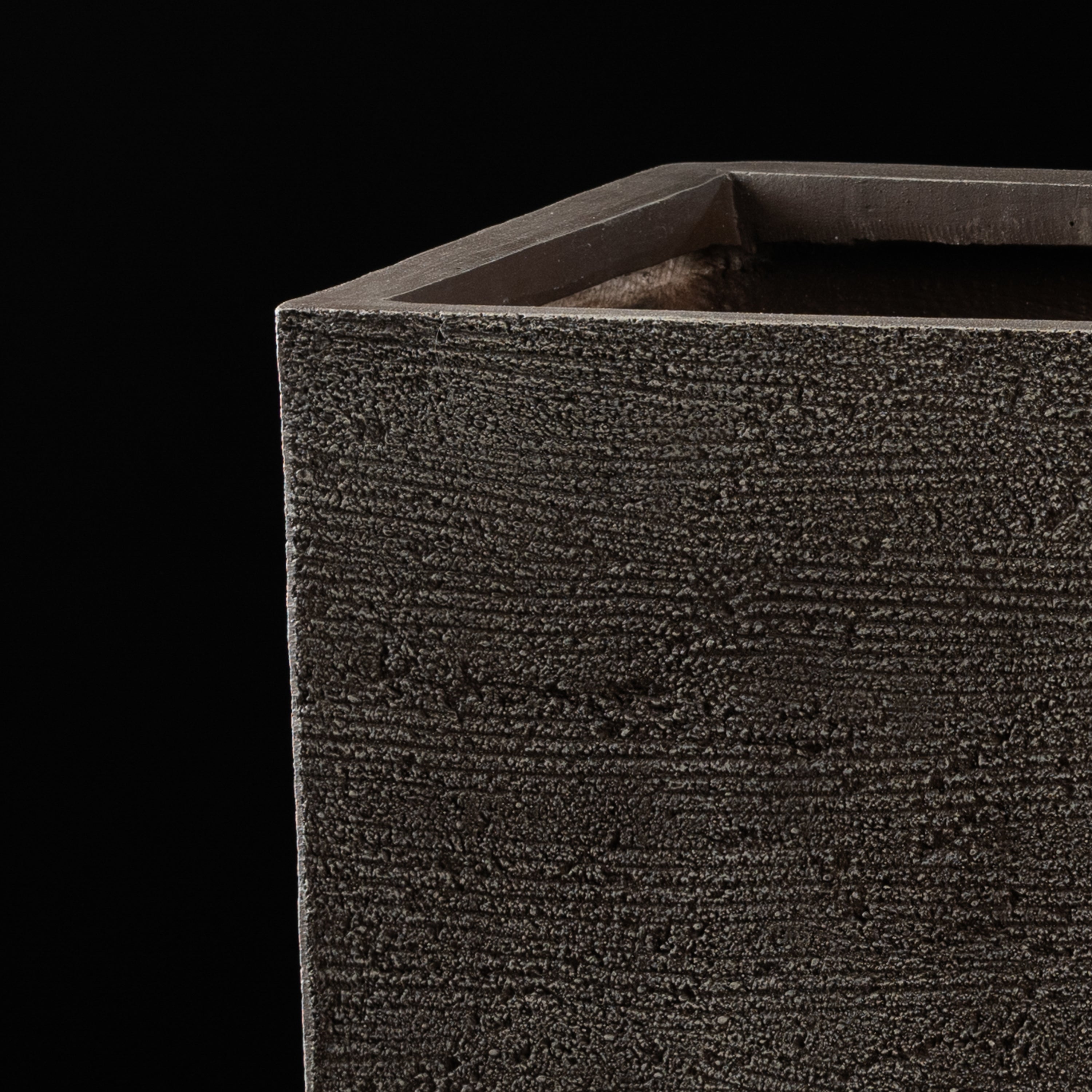 Cache-pot décoratif Bac Rectangle Quartz 38 cm Galan GA — design contemporain pour plante artificielle