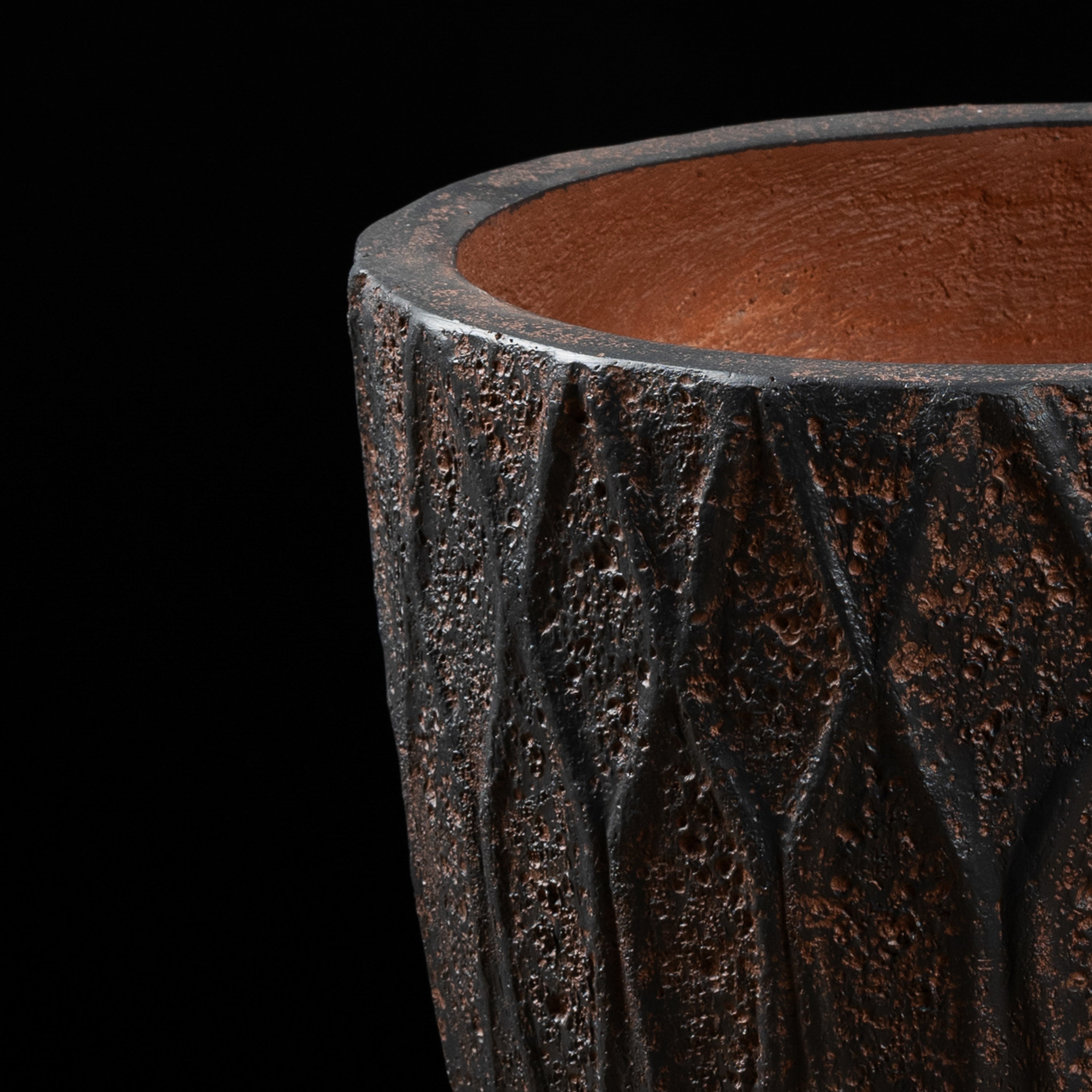Cache-pot décoratif Haut Antique 30 cm Galan GA — design contemporain pour plante artificielle