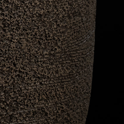 Cache-pot décoratif Quartz 28 cm — détail feuillage réaliste, design contemporain