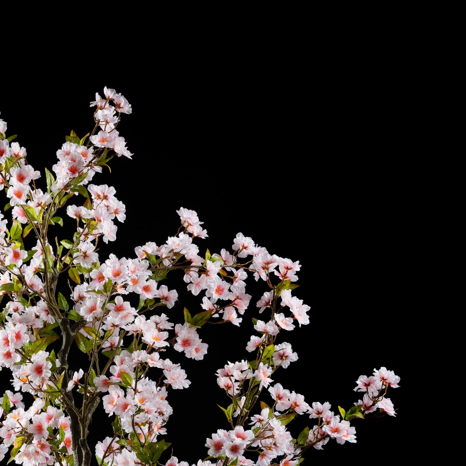 Cerisier du Japon artificiel 190 cm — détail fleurs réaliste, sans entretien
