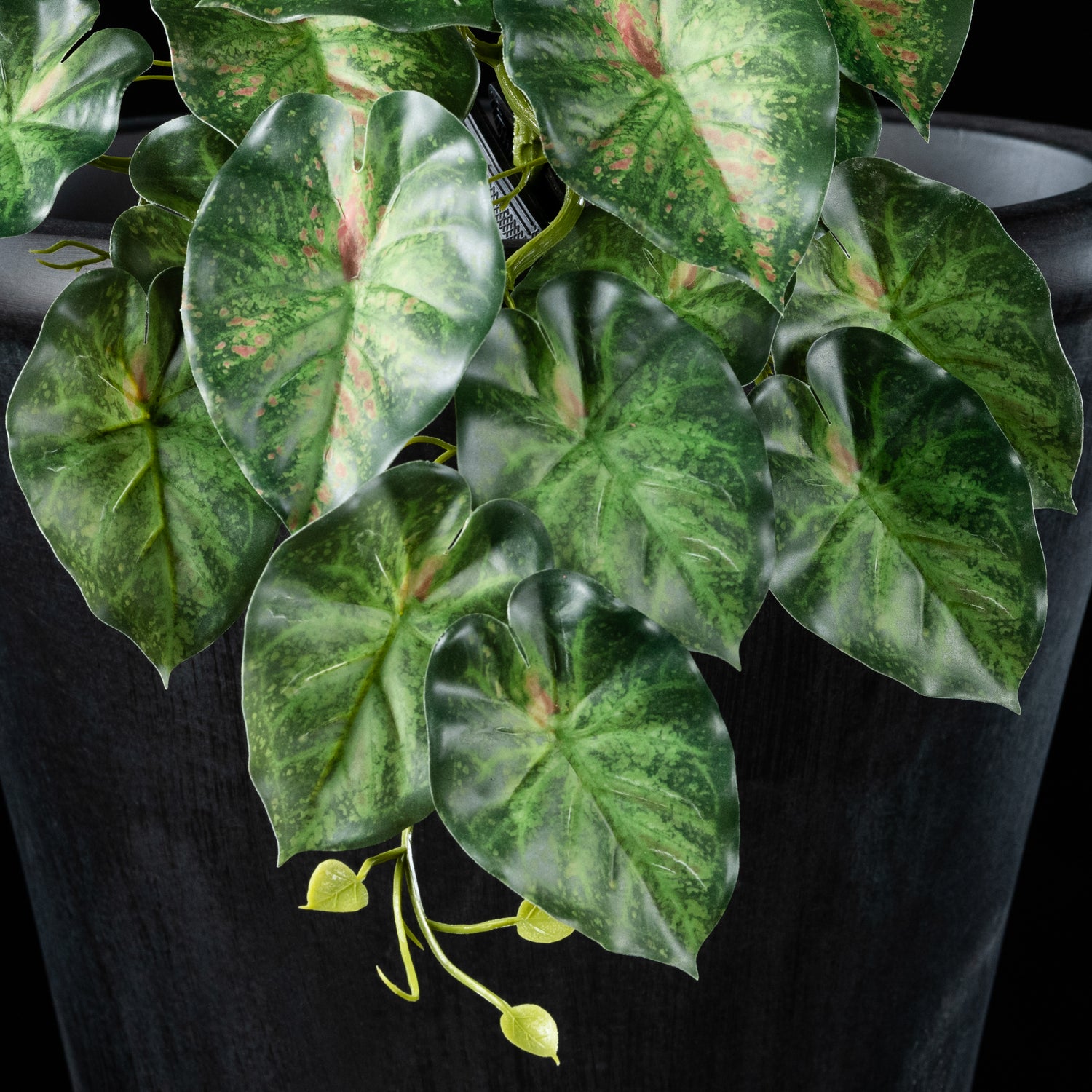 Feuillage retombant artificiel Caladium 22 cm Galan GA — détail feuillage réaliste, sans entretien
