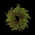 Couronne de Noël en pin naturel 30 cm, aiguilles vertes et petites pommes de pin brunes, vue de face