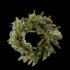 Couronne de Noël artificielle en sapin vert et or 45 cm avec pommes de pin, vue de face