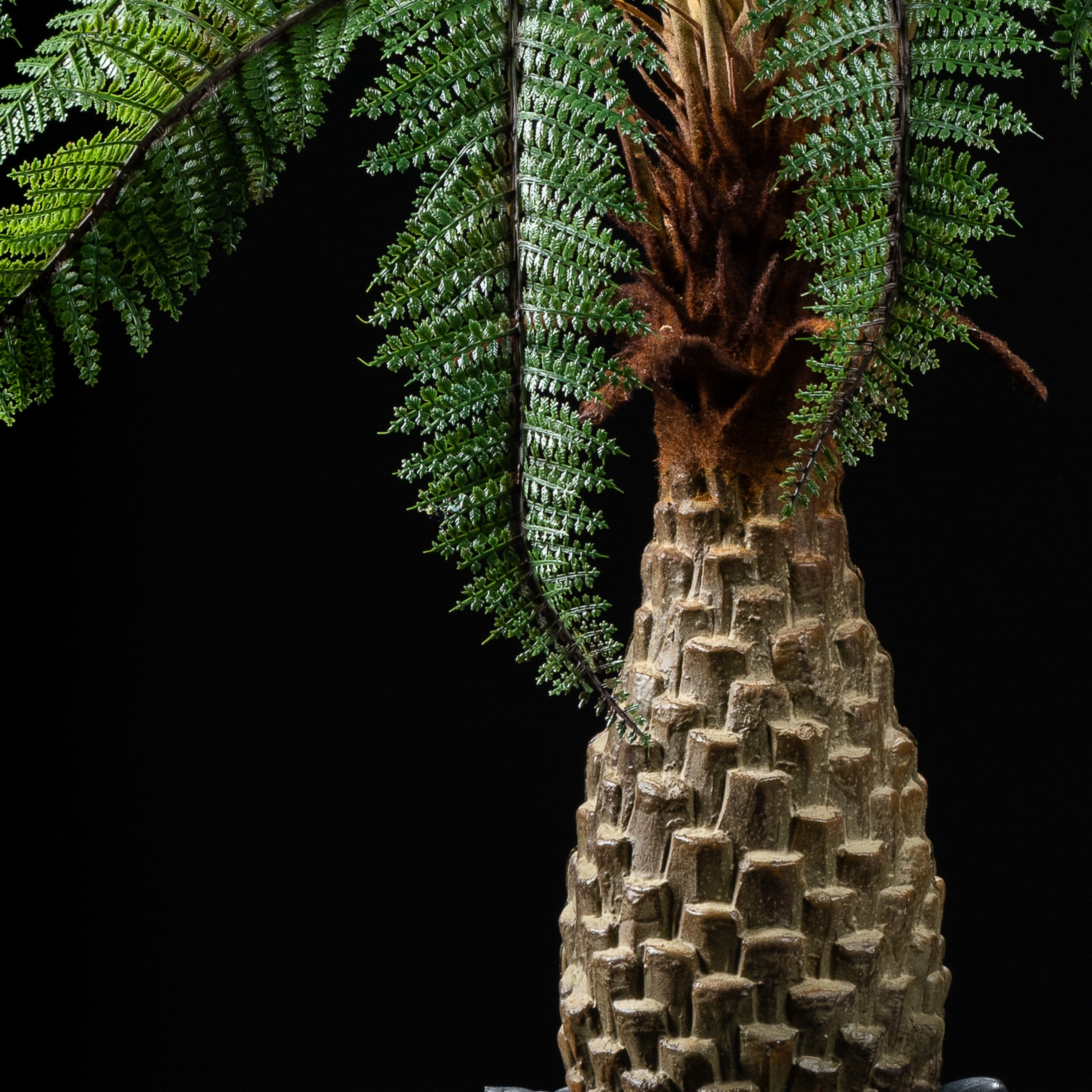 Palmier fougère artificiel Dicksonia tronc 110 cm — détail feuillage réaliste