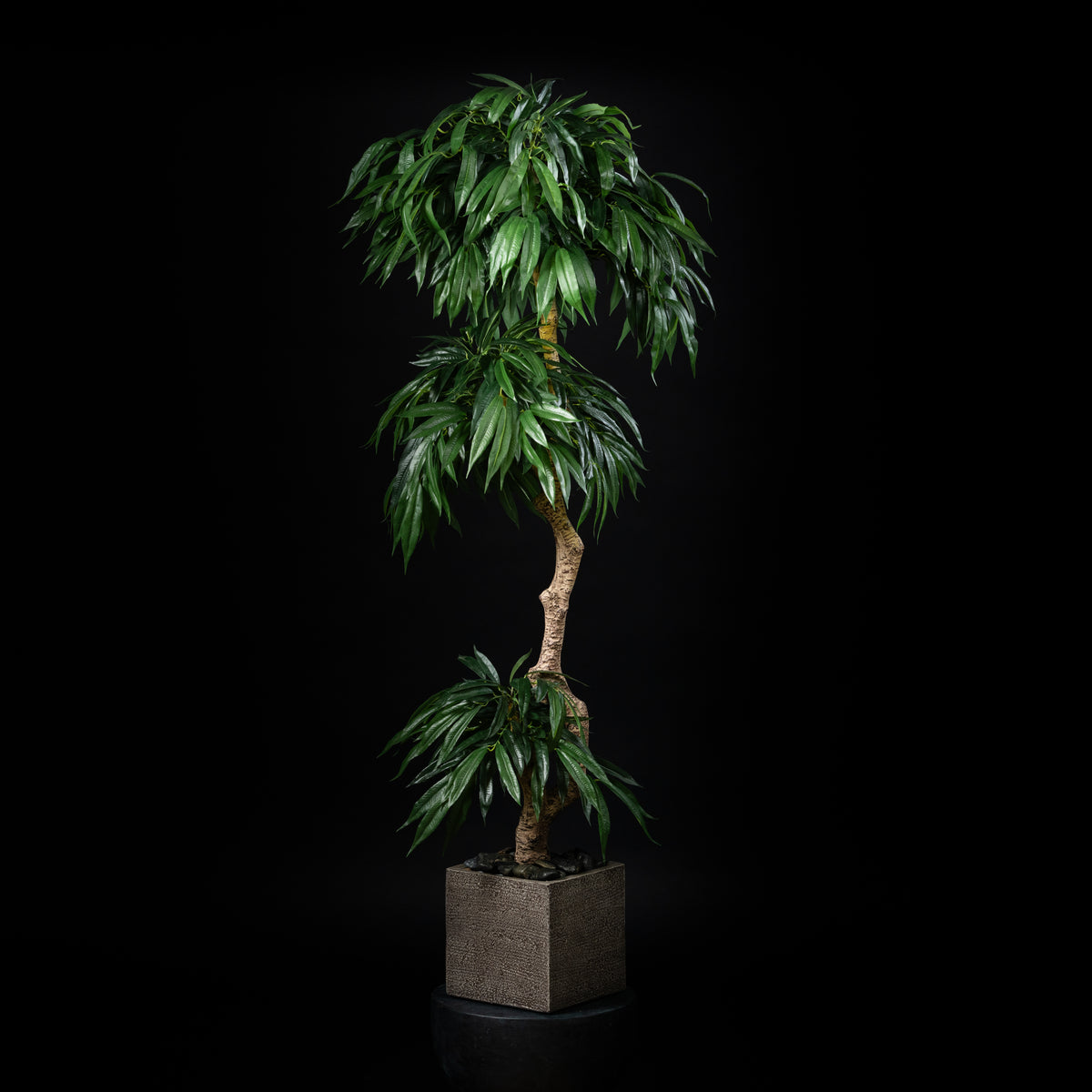 Plante artificielle Ficus Amstel 70 cm — détail feuillage réaliste, sans entretien