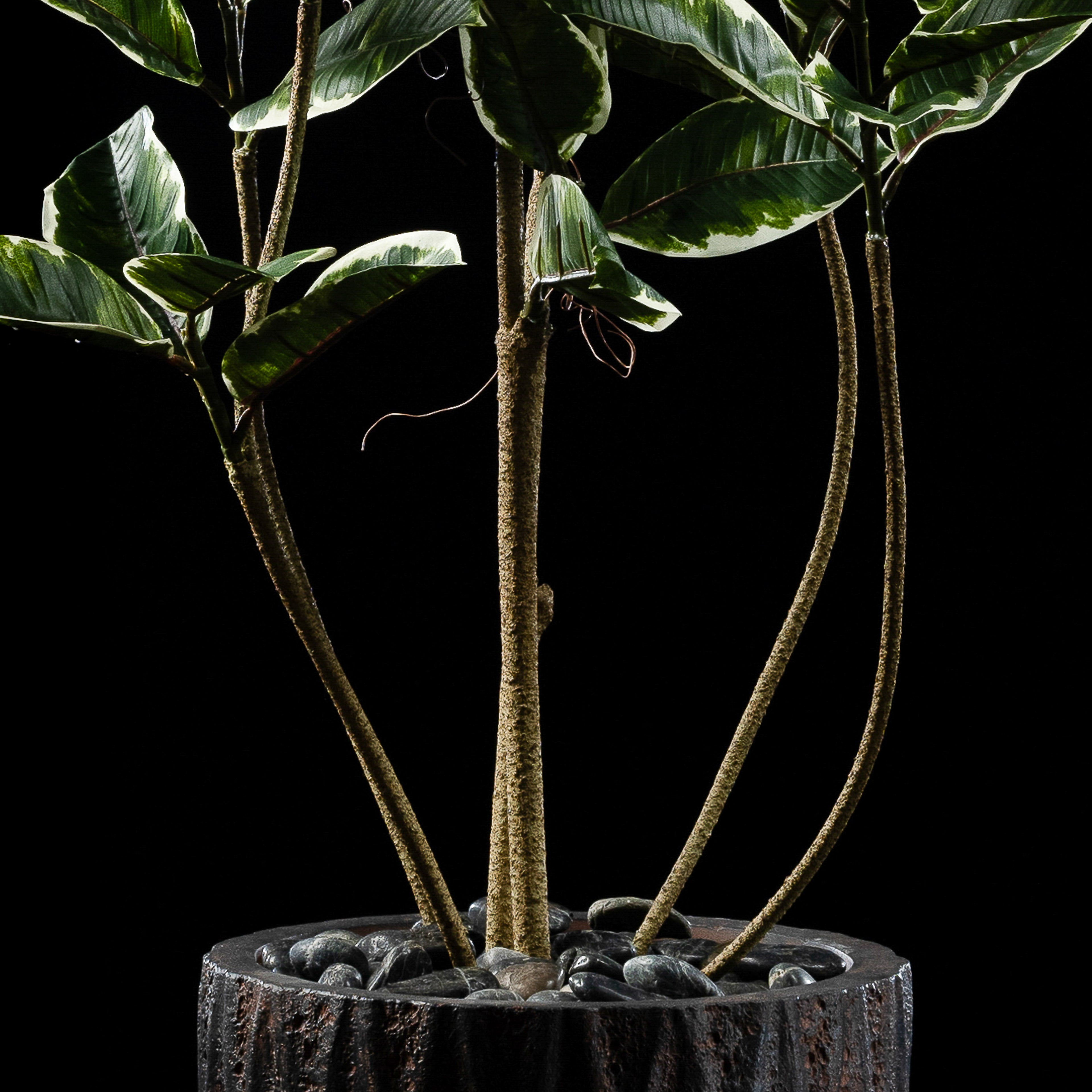 Plante artificielle Ficus Tineke 150 cm — détail feuillage réaliste, sans entretien