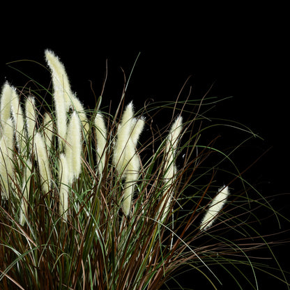 Graminée artificielle Pennisetum 80 cm — détail feuillage réaliste, sans entretien
