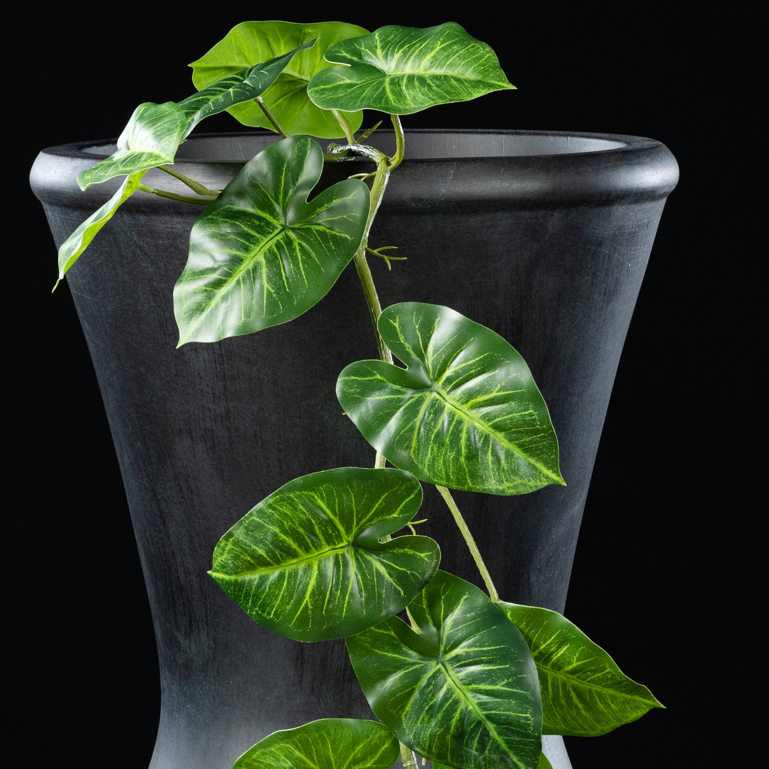 Guirlande végétale artificielle Syngonium 119 cm Galan GA — détail feuillage réaliste, sans entretien