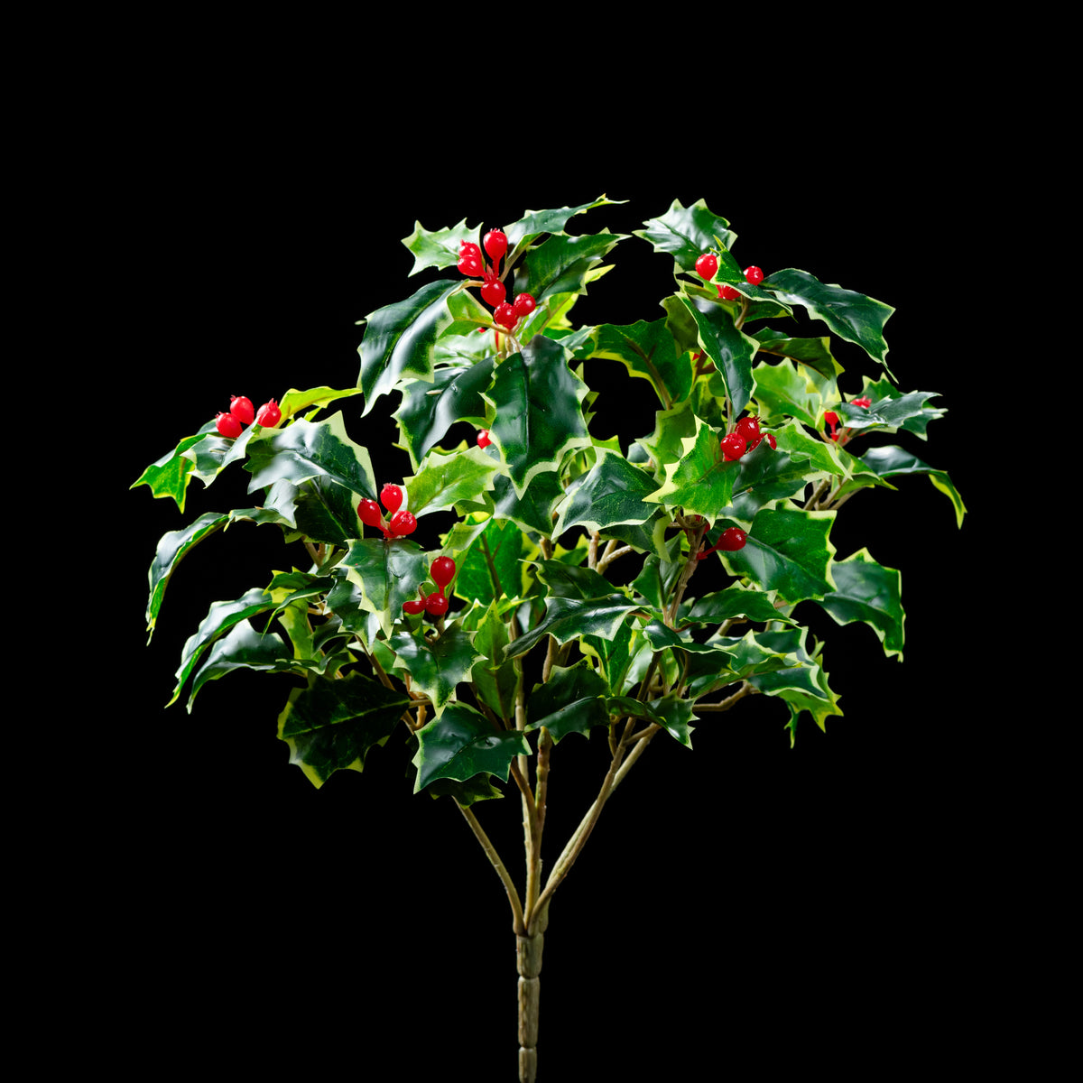 Bouquet de houx artificielle Natura 32 cm Galan GA — déco intérieur réaliste sans entretien