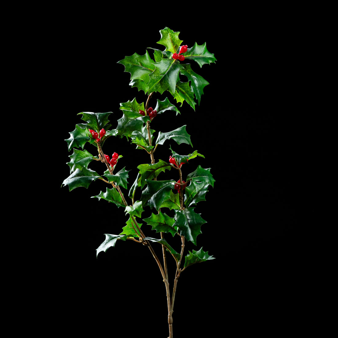 Branche de houx artificielle Natura 70 cm Galan GA — déco intérieur réaliste sans entretien