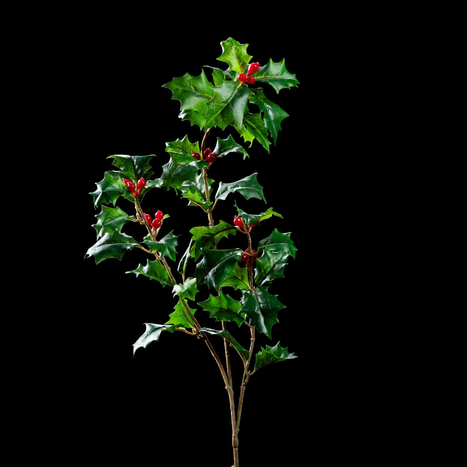 Branche de houx artificielle Natura 70 cm Galan GA — déco intérieur réaliste sans entretien