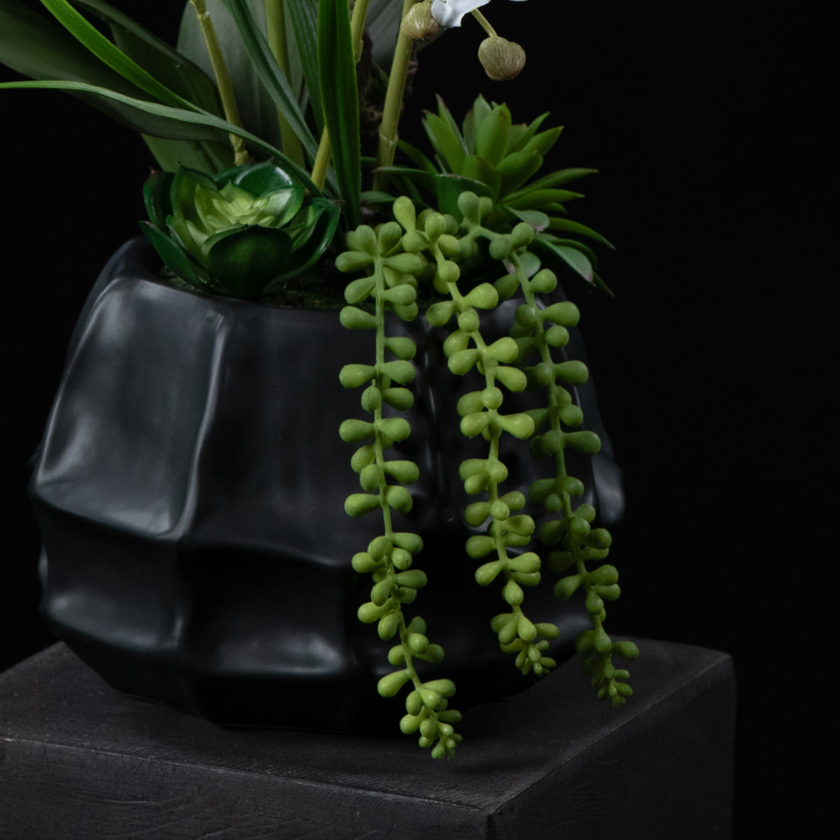Orchidée artificielle Phalaénopsis Amabilis 57 cm Galan GA — détail fleurs réaliste, sans entretien