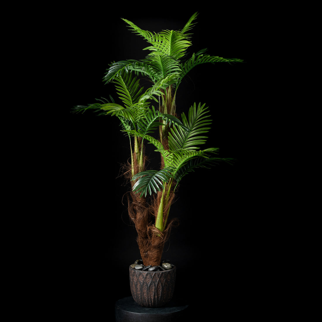 Palmier artificiel 3 troncs 140 cm — visuel produit, sans entretien pour intérieur