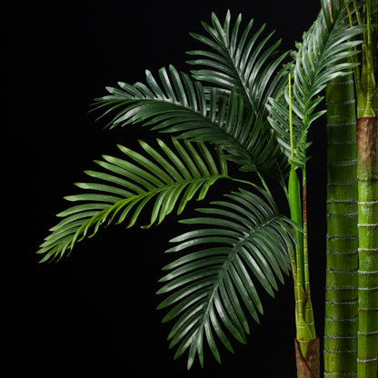 Palmier artificiel Adonidia Merrillii 210 cm — gros plan, qualité premium réaliste