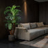 Palmier Coco 5 troncs en mise en scène salon — plante artificielle idéal pour décoration intérieure moderne