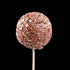 Pic de Noël en bois boule pailletée 6 cm, coloris rose cuivré